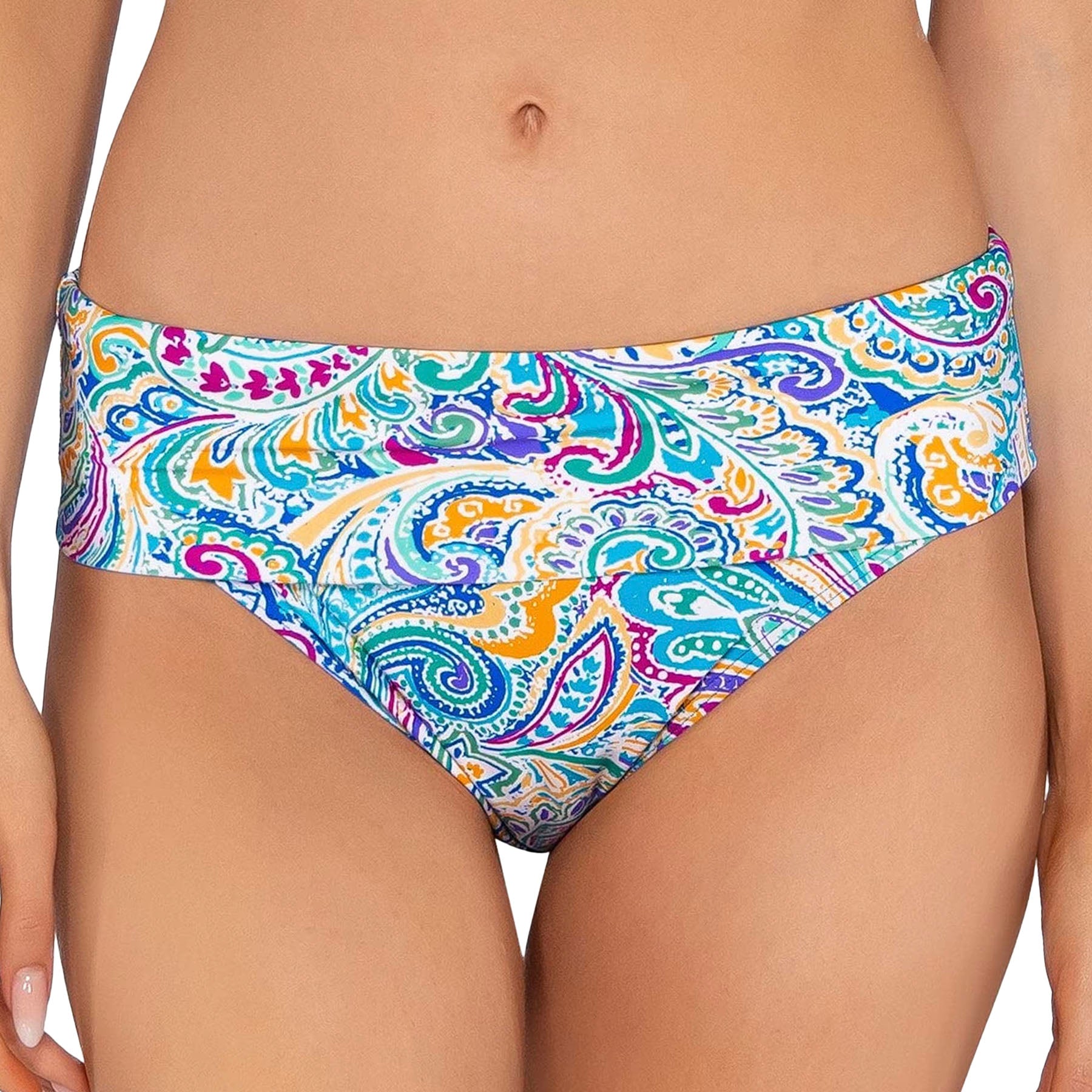Sunsets Hannah High Waist Bikini Bottom 33B Harmony Folded View