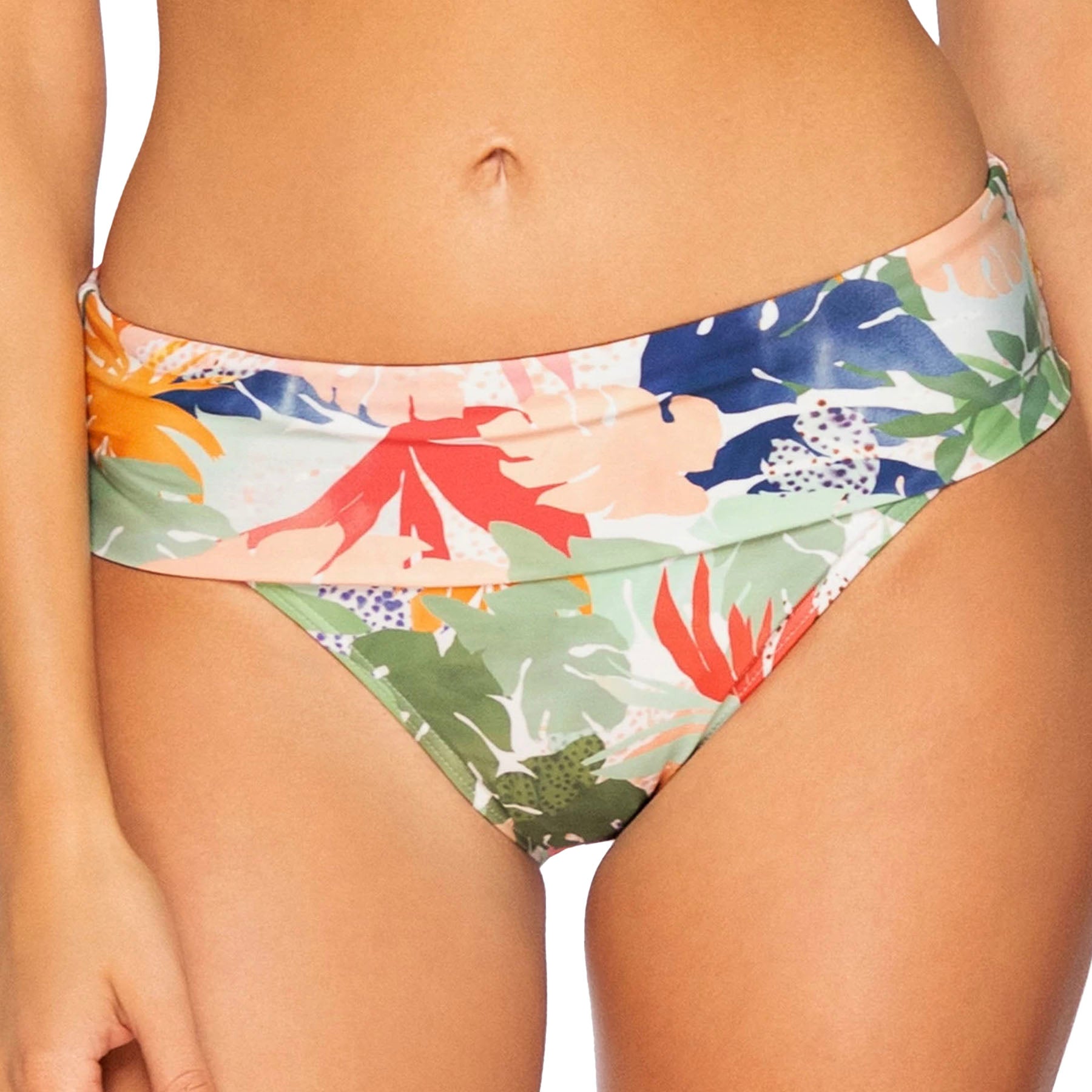 Sunsets Hannah High Waist Bikini Bottom 33B Serendipity Folded View
