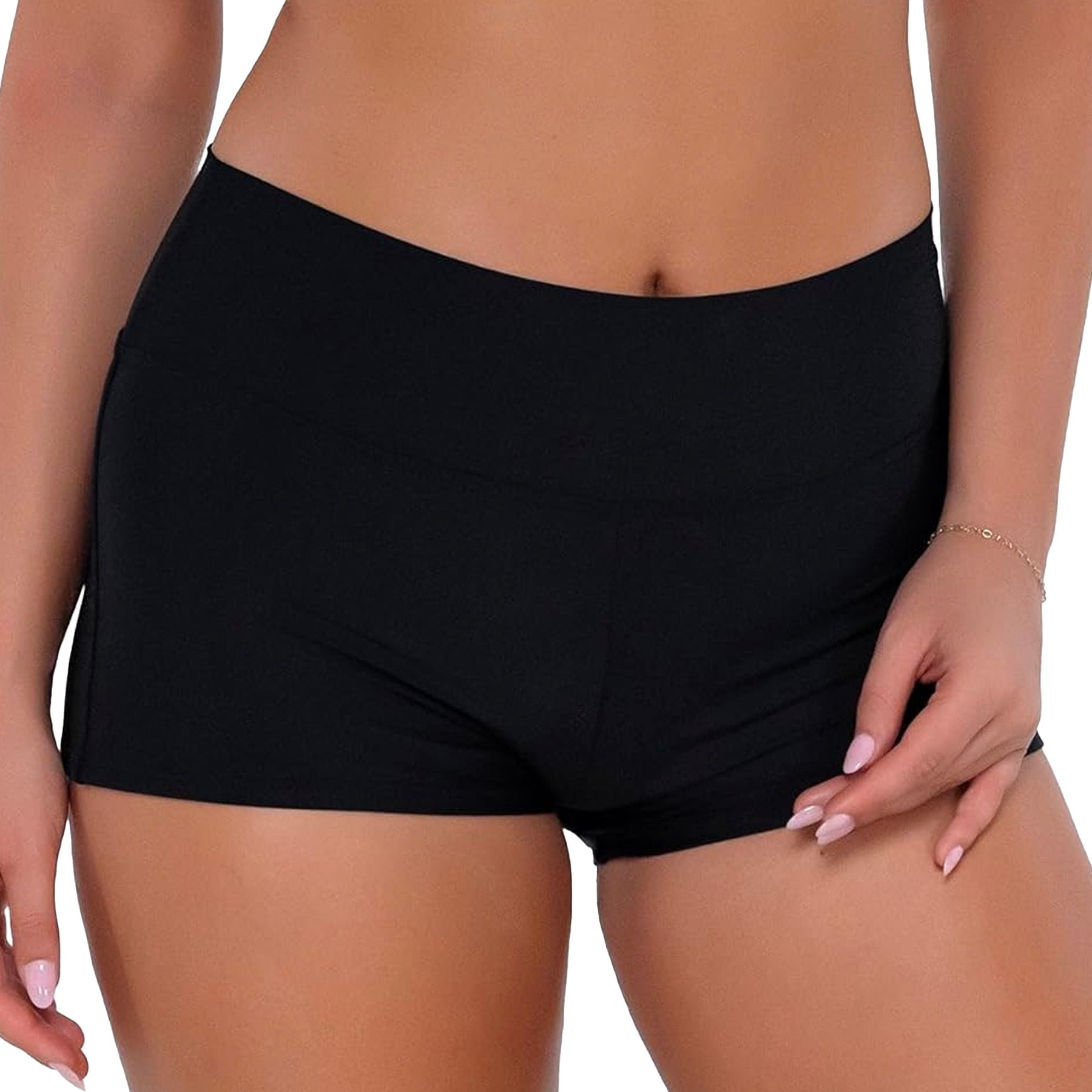 Sunsets Kinsley Swim Short 432B Black Front