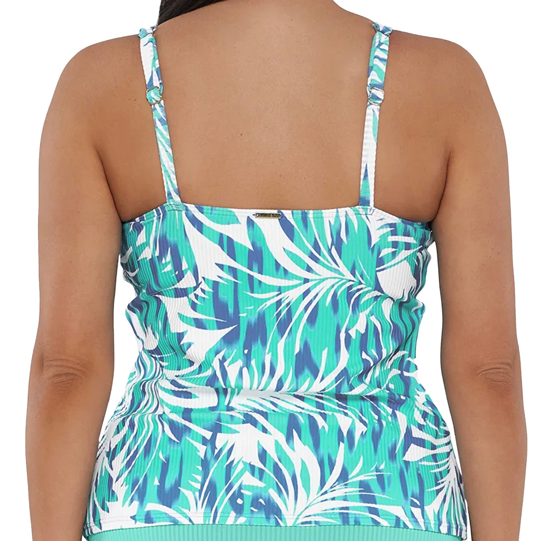 Sunsets Taylor Tankini Top 75EFGH - Sea Breeze Sandbar Rib