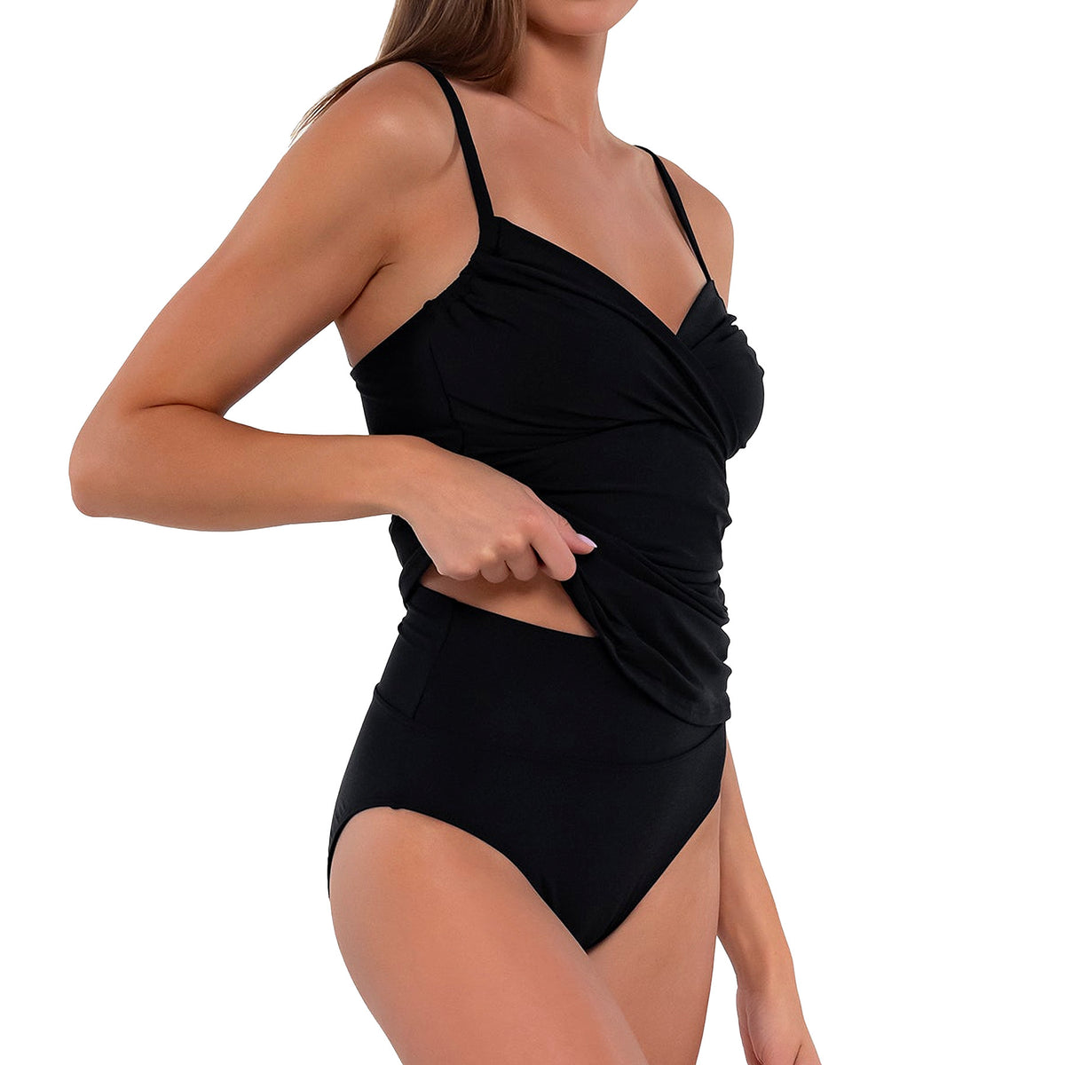 Sunsets Simone Tankini Top 81T Black Set