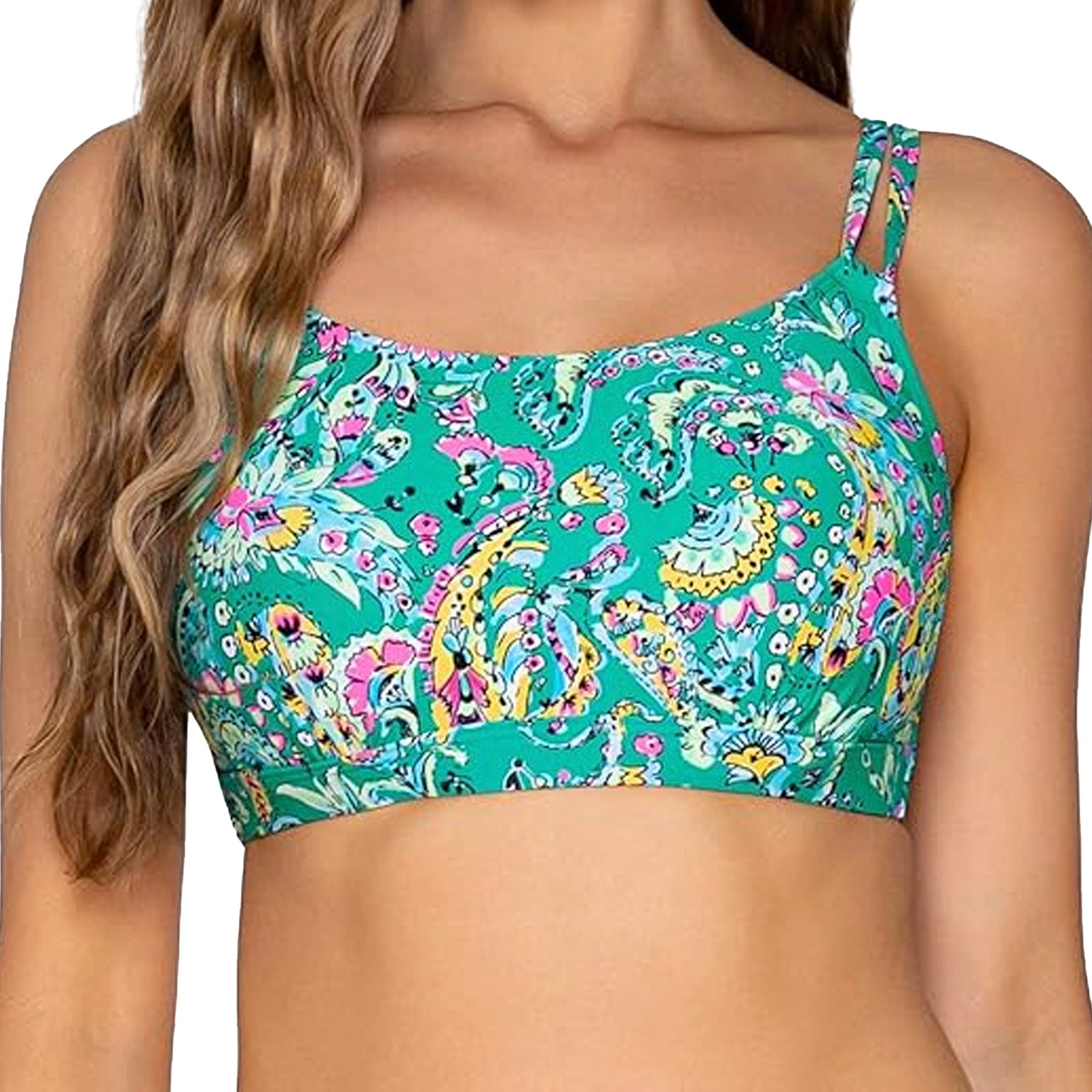 Sunsets Taylor Bralette Bikini Top 56 Paradise Paisley Front