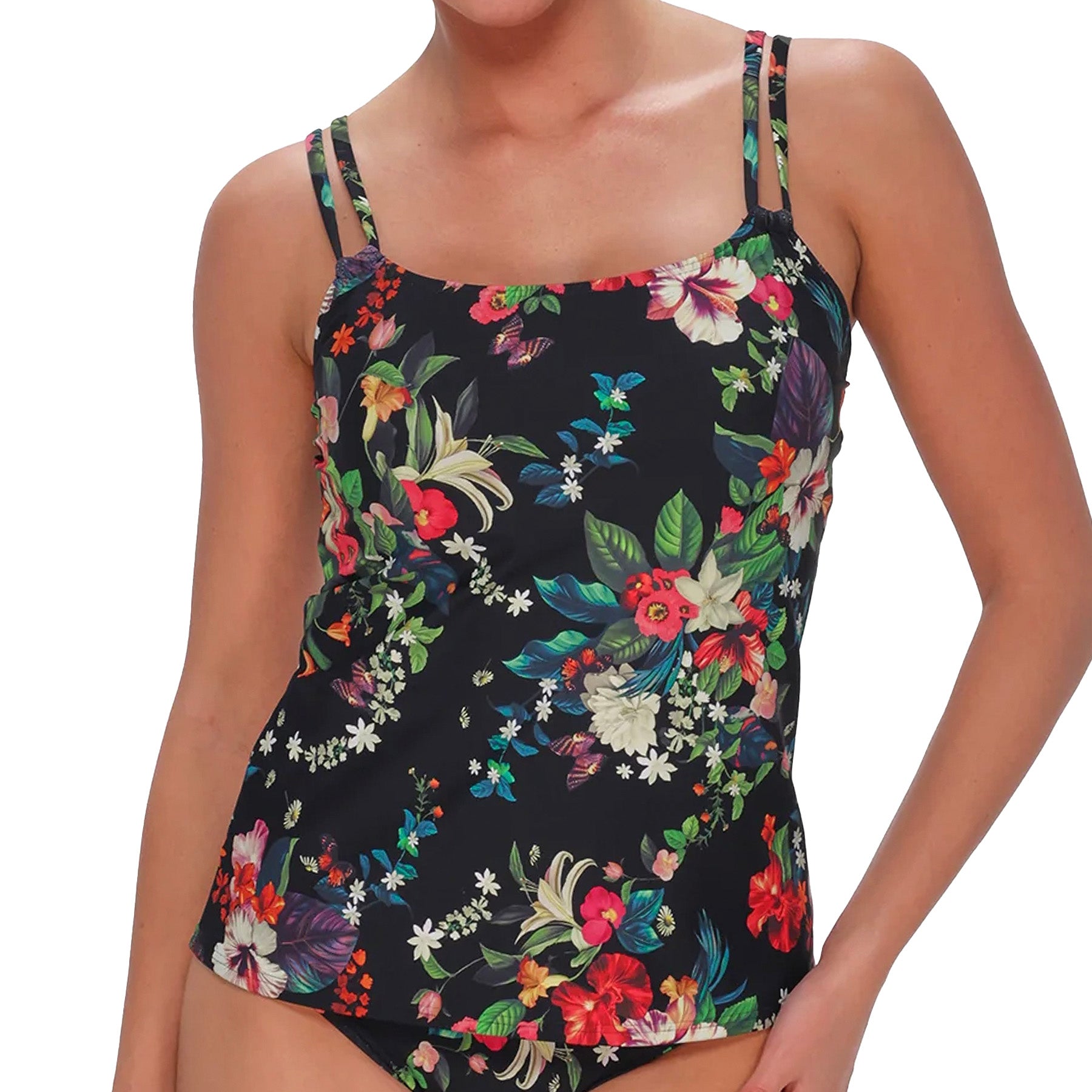 Sunsets Taylor Tankini Top 75 Fleur Noire Front