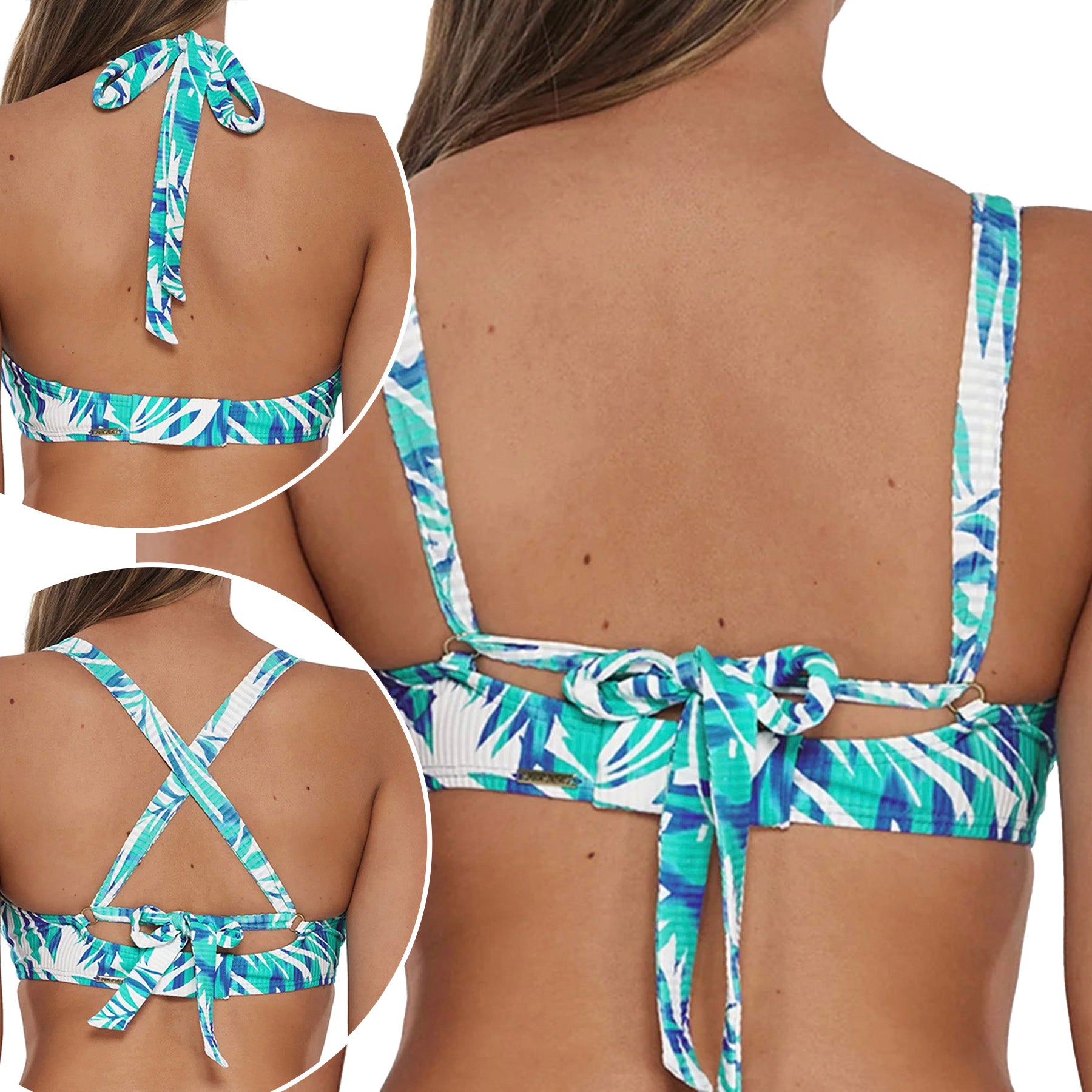 Sunsets Vienna V-Wire Bikini Top 530 Sea Breeze Sandbar Rib Back