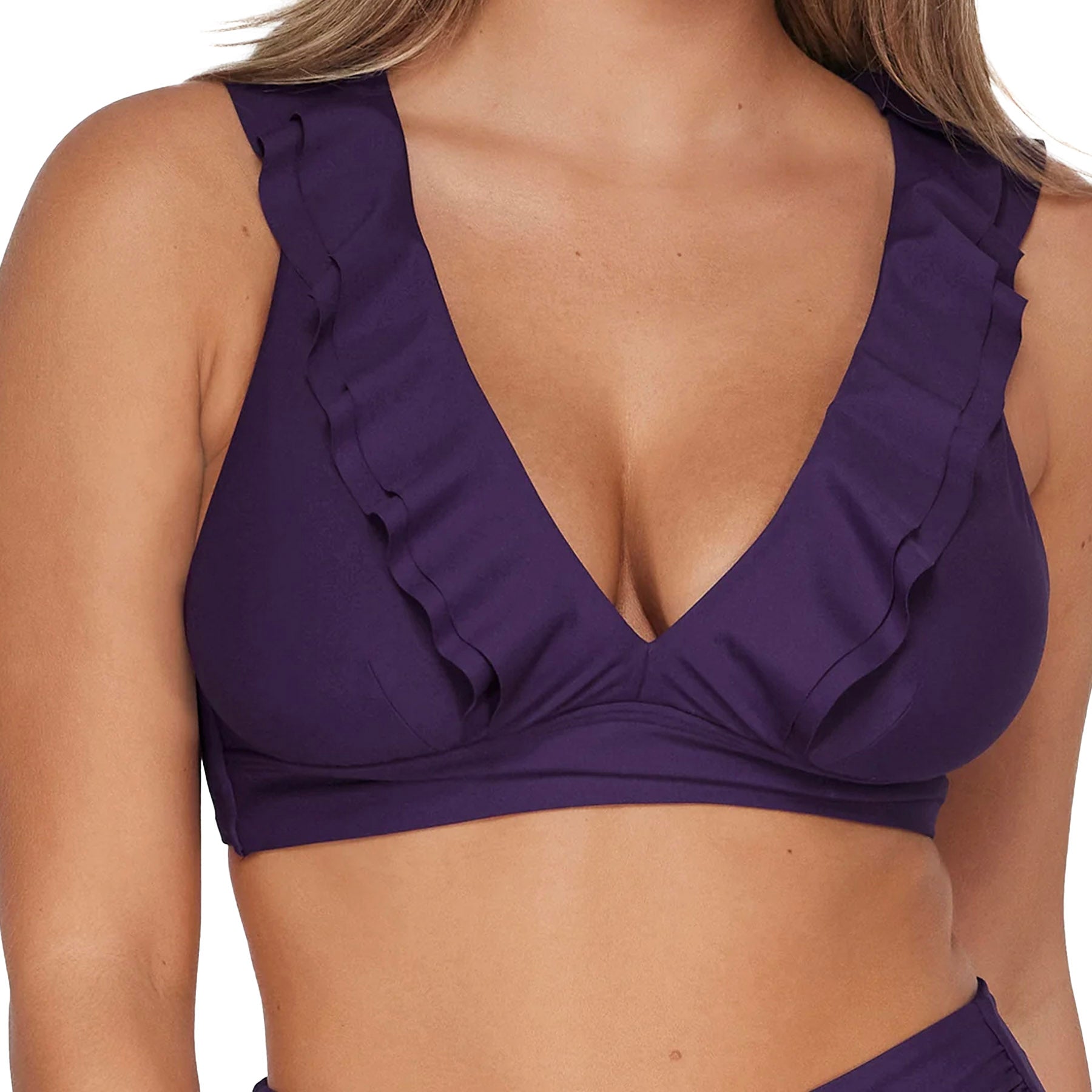 Sunsets Willa Wireless Bikini Top 546 Paradise Plum Front