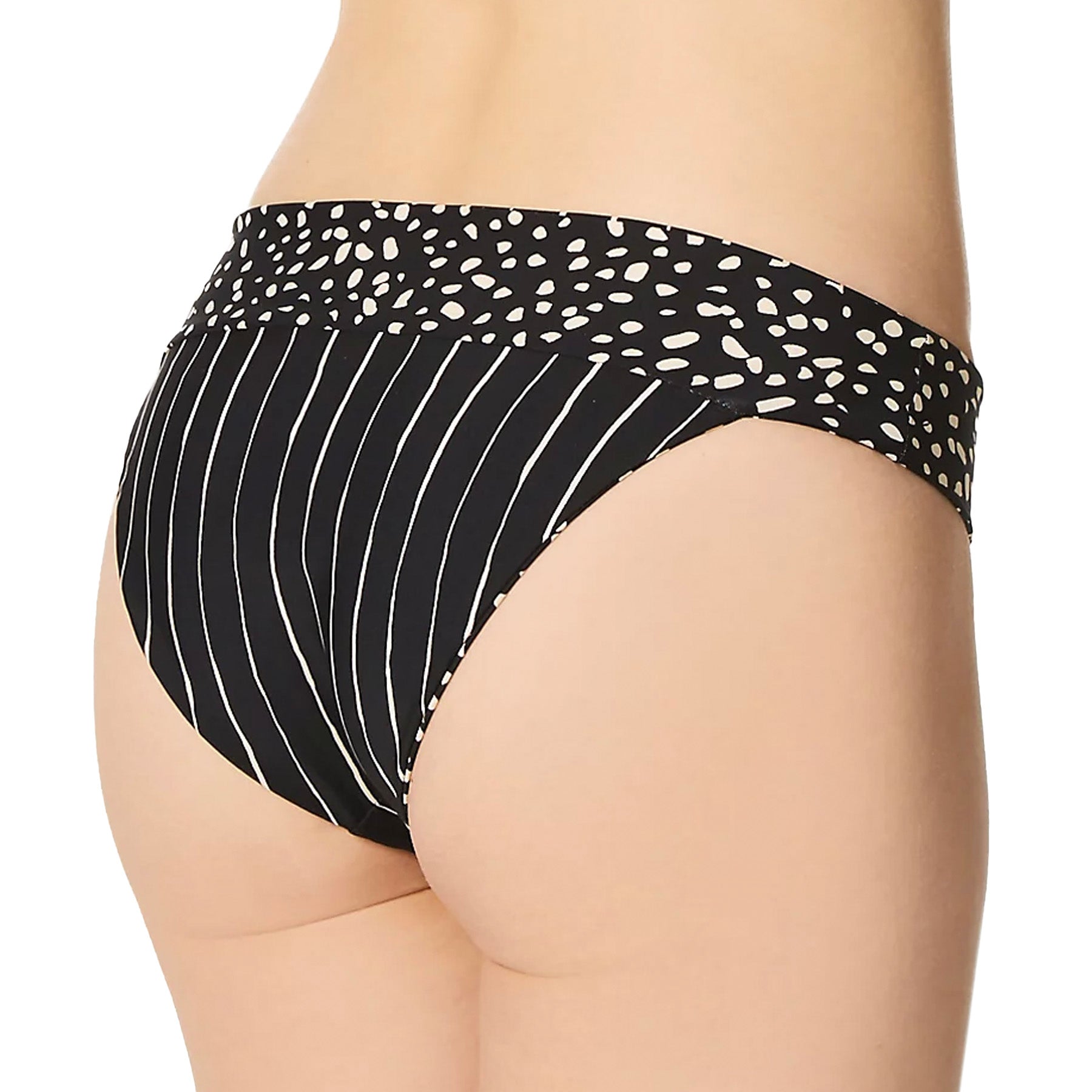 Swim Systems Bliss Reversible Banded Bikini Bottom B308 Black Sand Back