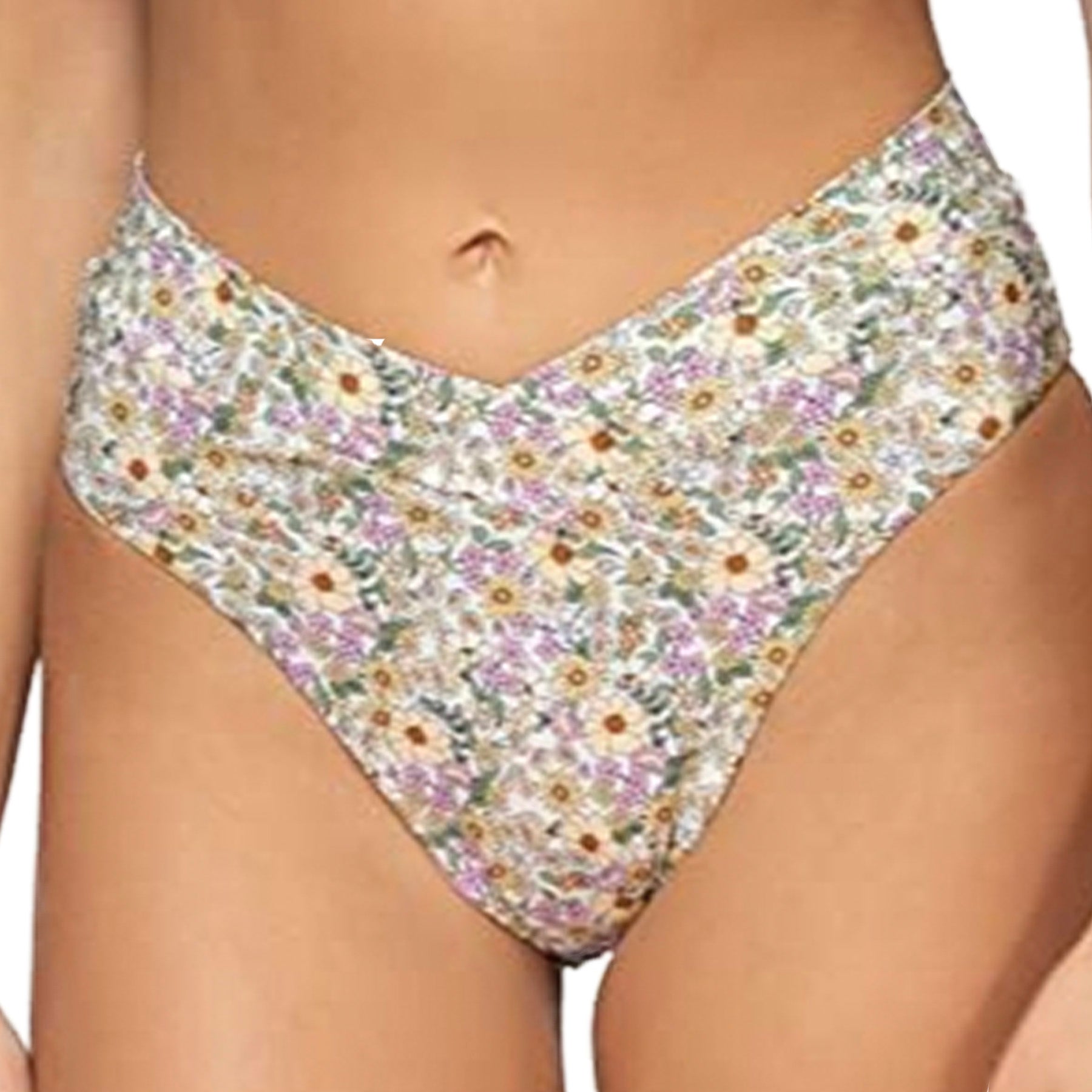 Swim Systems Jade V-Front Bikini Bottom B374 Super Bloom Front