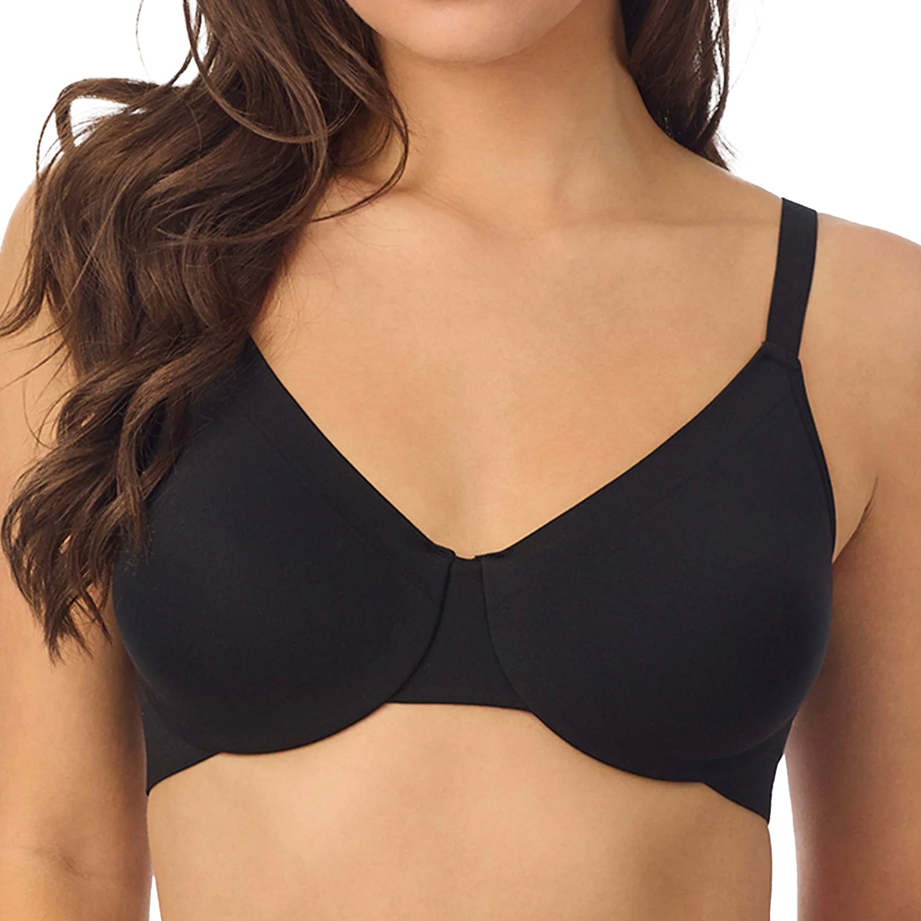 Le Mystere Seamless Comfort Unlined Bra 6217 Black Front