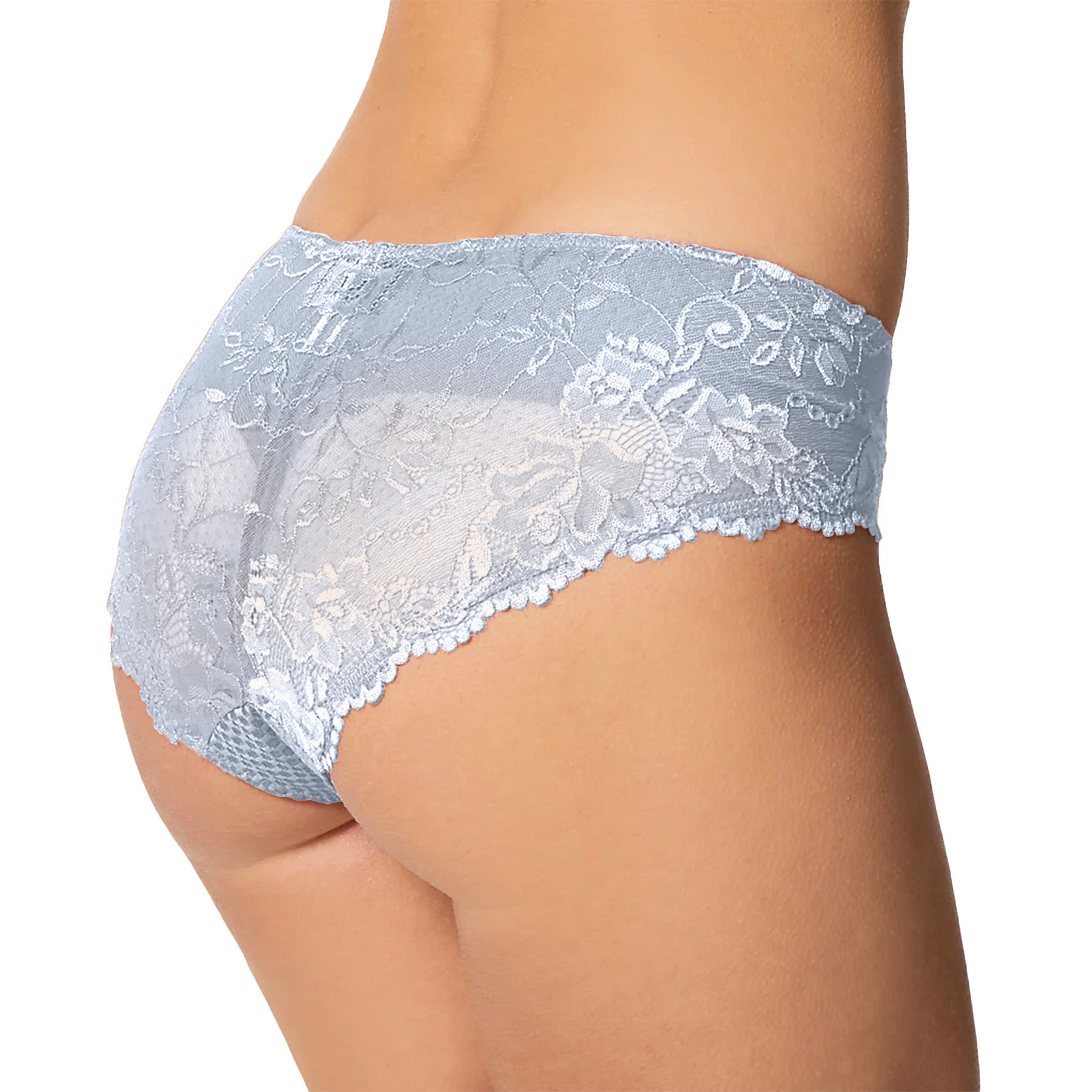 Fit Fully Yours Serena Bikini With Lace U2762 Steel Blue Rear View