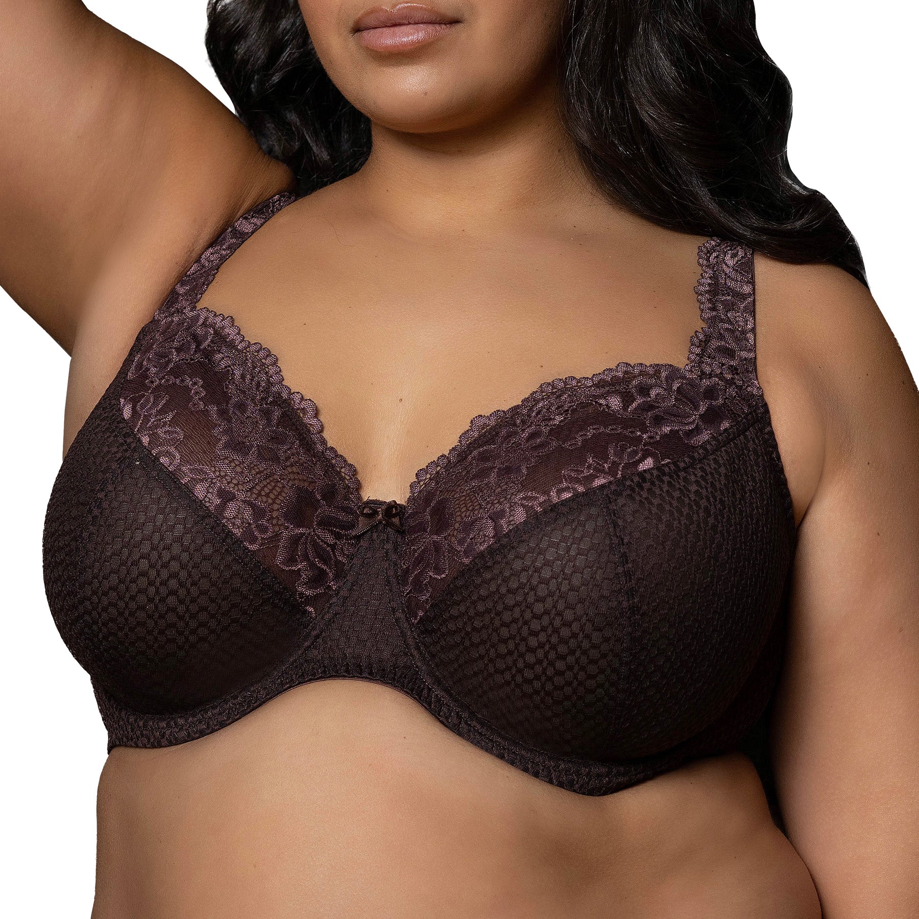 Fit Fully Yours Serena Lace Underwire Bra B2761 Chocolate