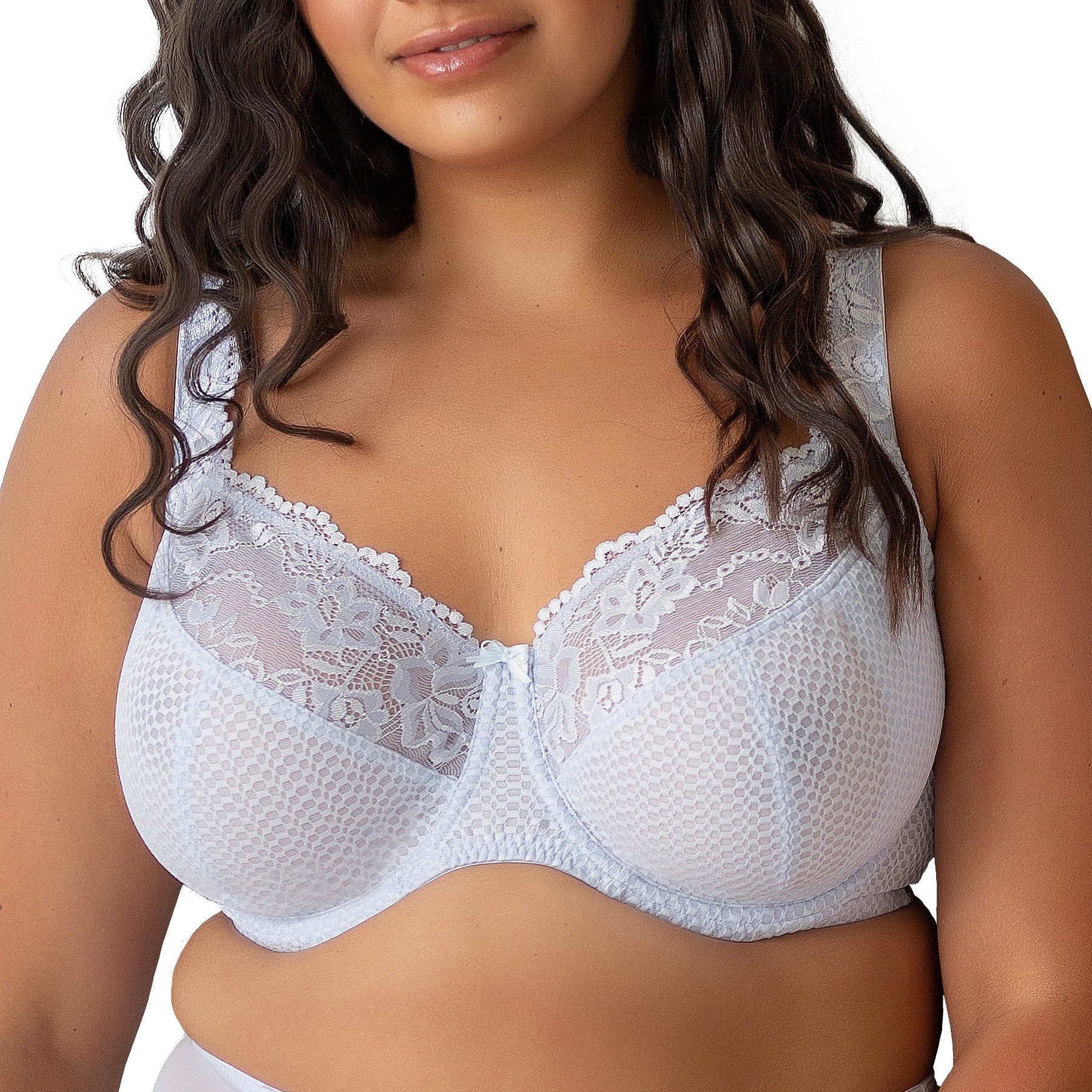 Fit Fully Yours Serena Lace Underwire Bra B2761 Steel Blue