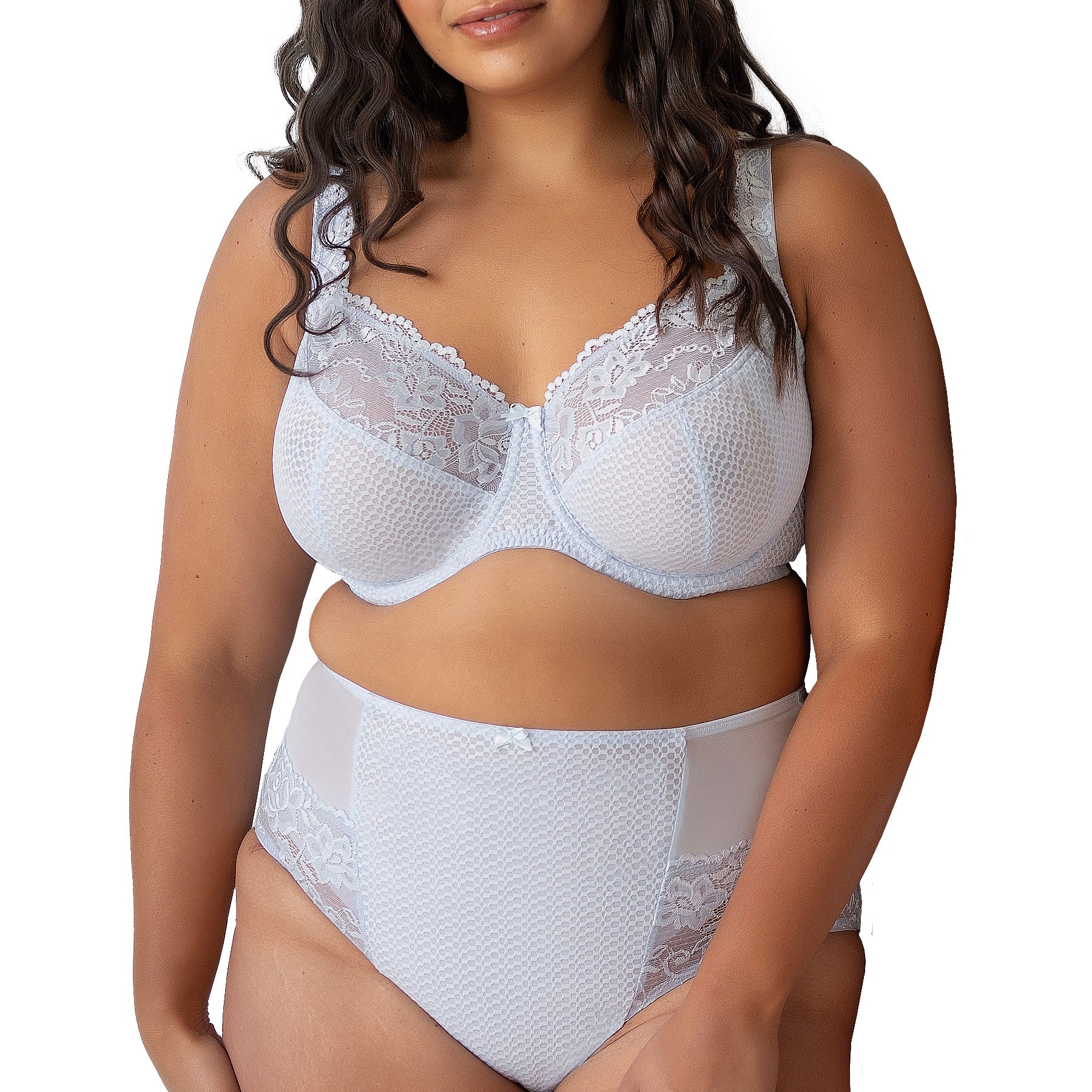 Fit Fully Yours Serena Lace Underwire Bra B2761 Steel Blue Set
