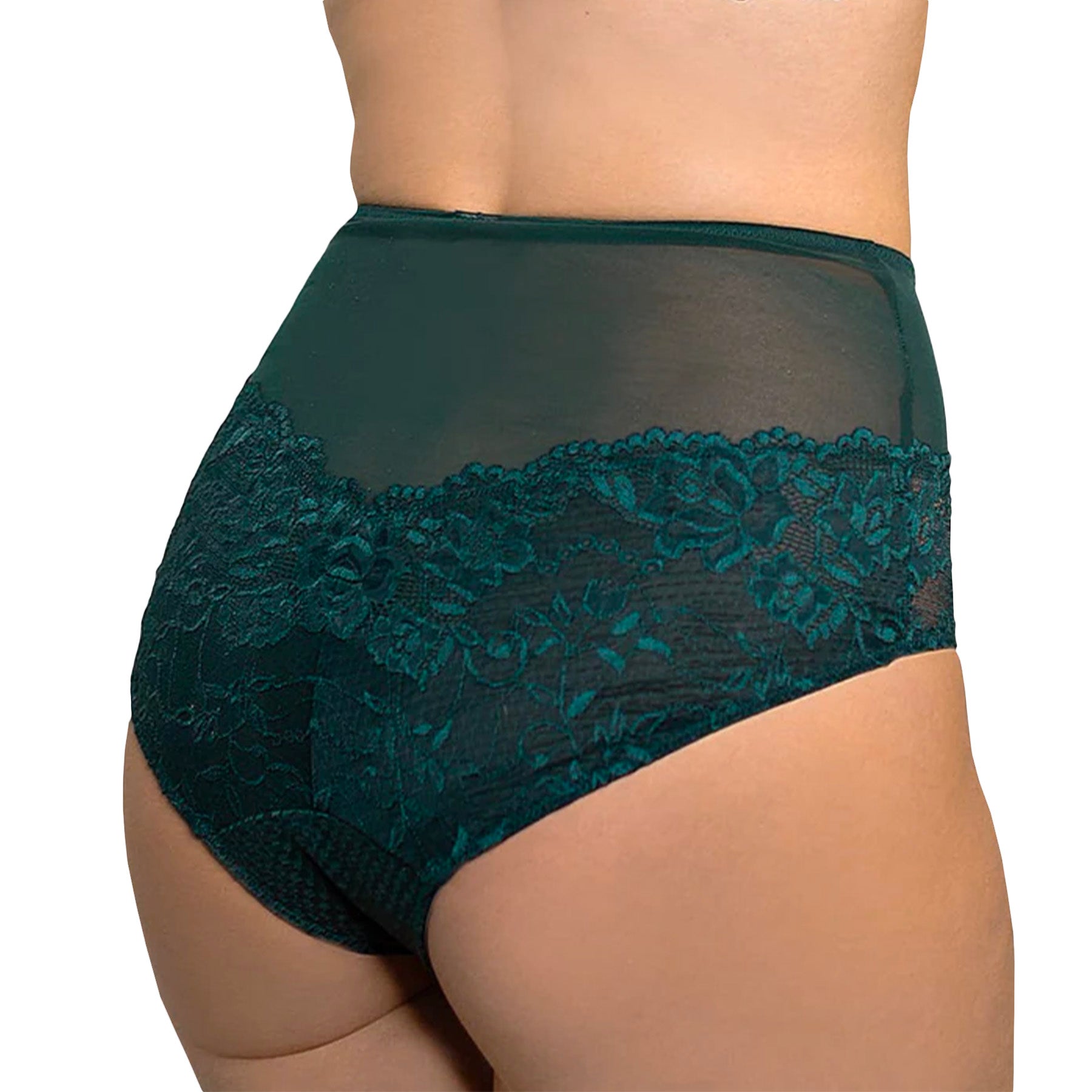 Fit Fully Yours Serena Lace Brief U2763 Forest Green Rear View
