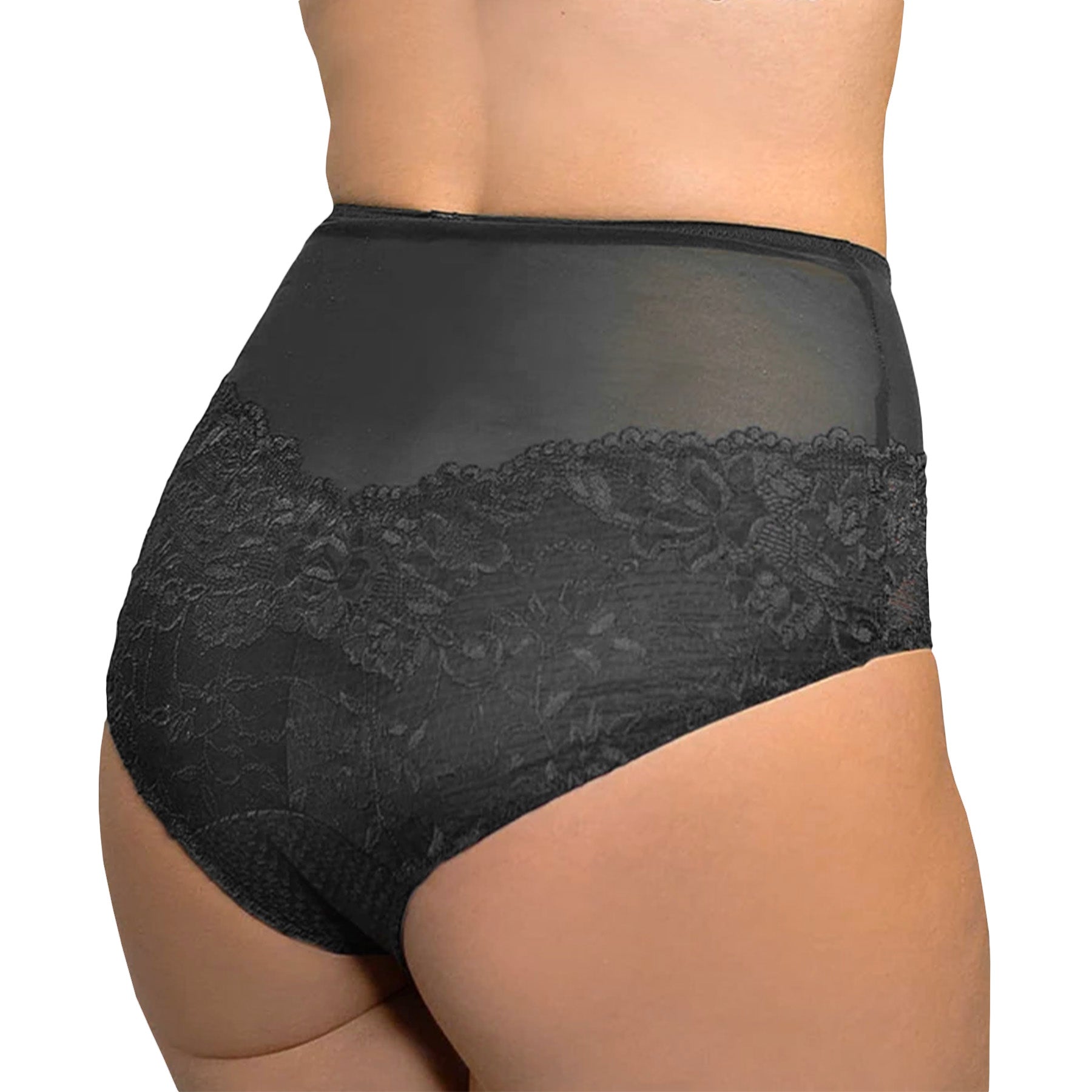 Fit Fully Yours Serena Lace Brief U2763 Graphite Rear View