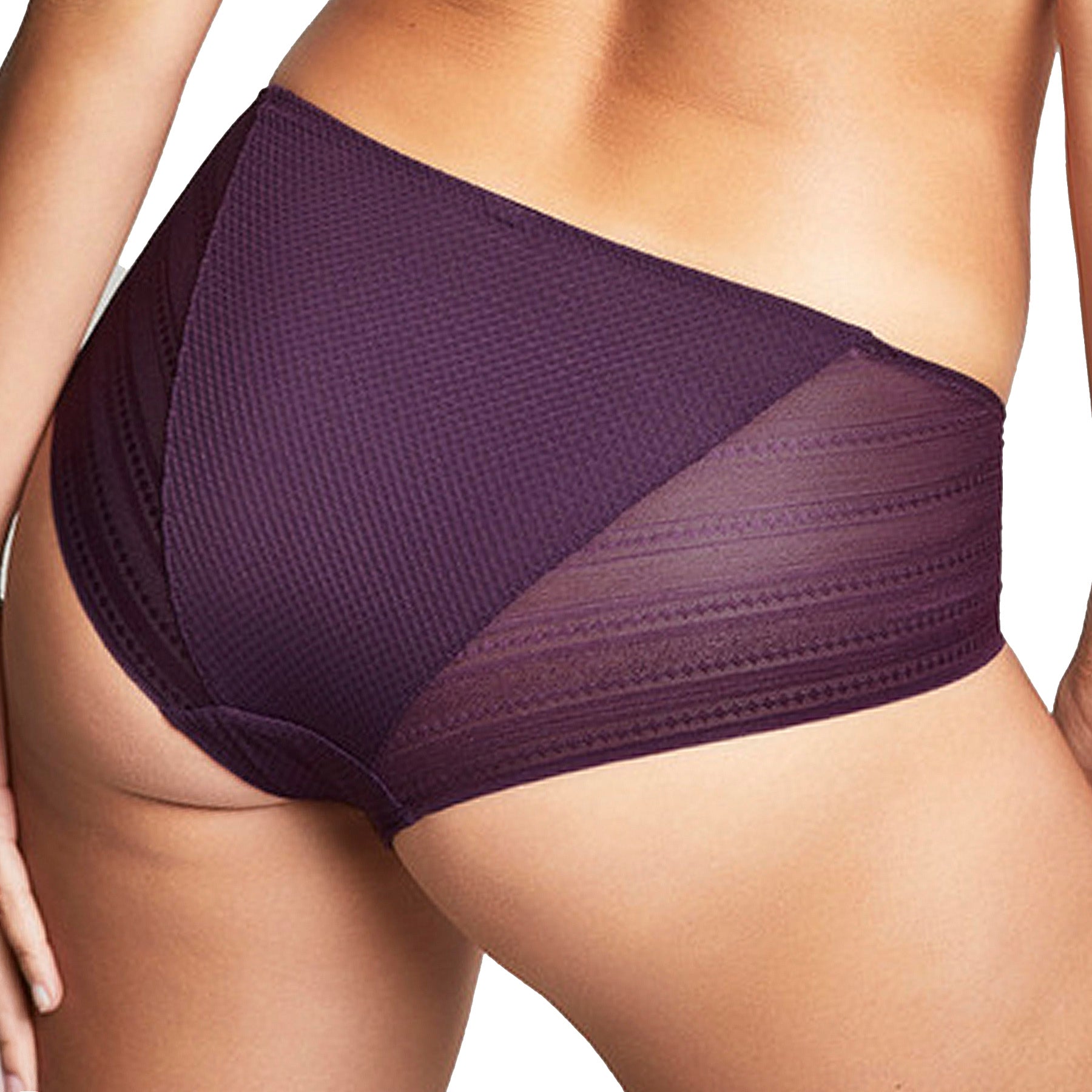 Panache Serene Brief 10302 Aubergine Back