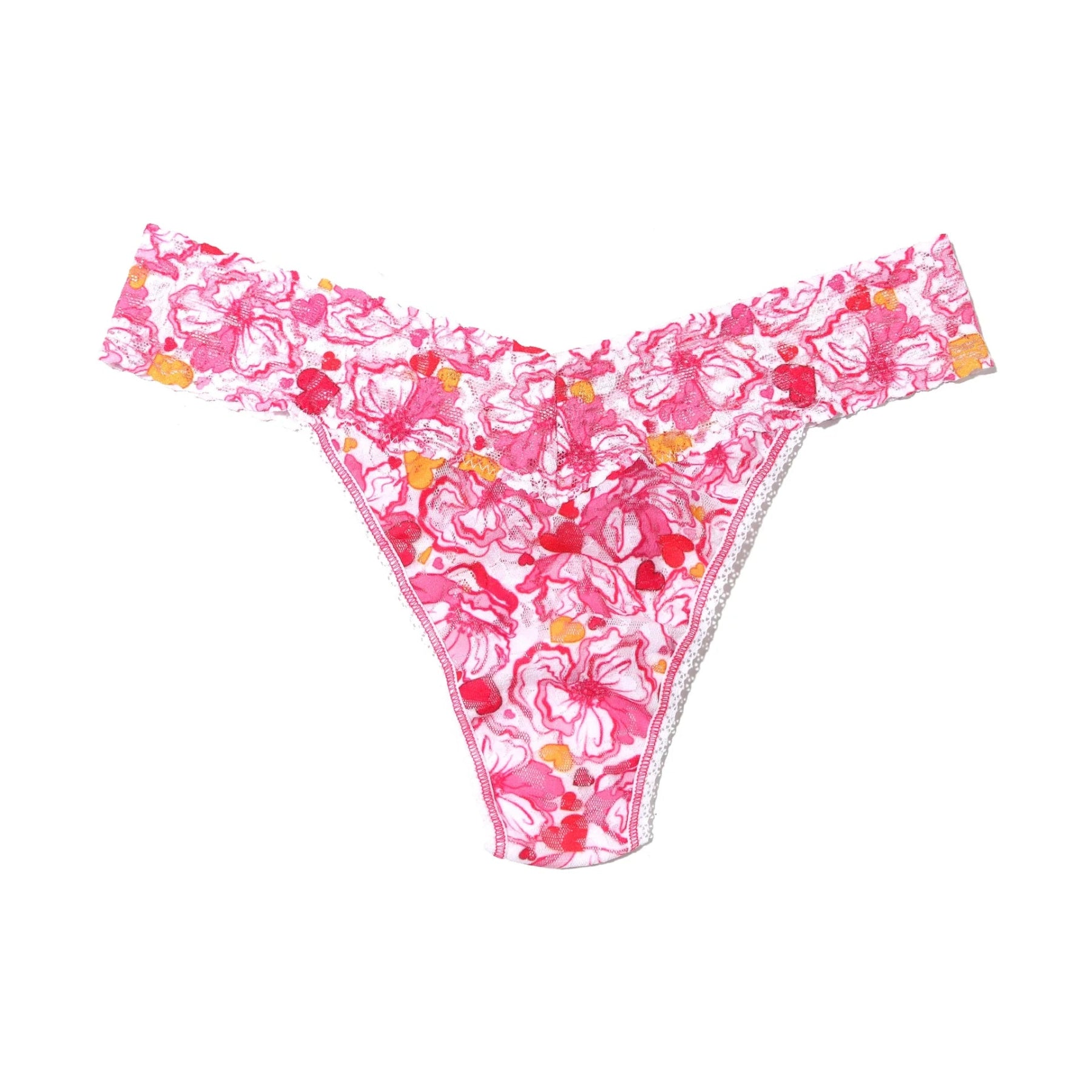 Printed Signature Lace Original Rise Thong PR4811 - XOXO