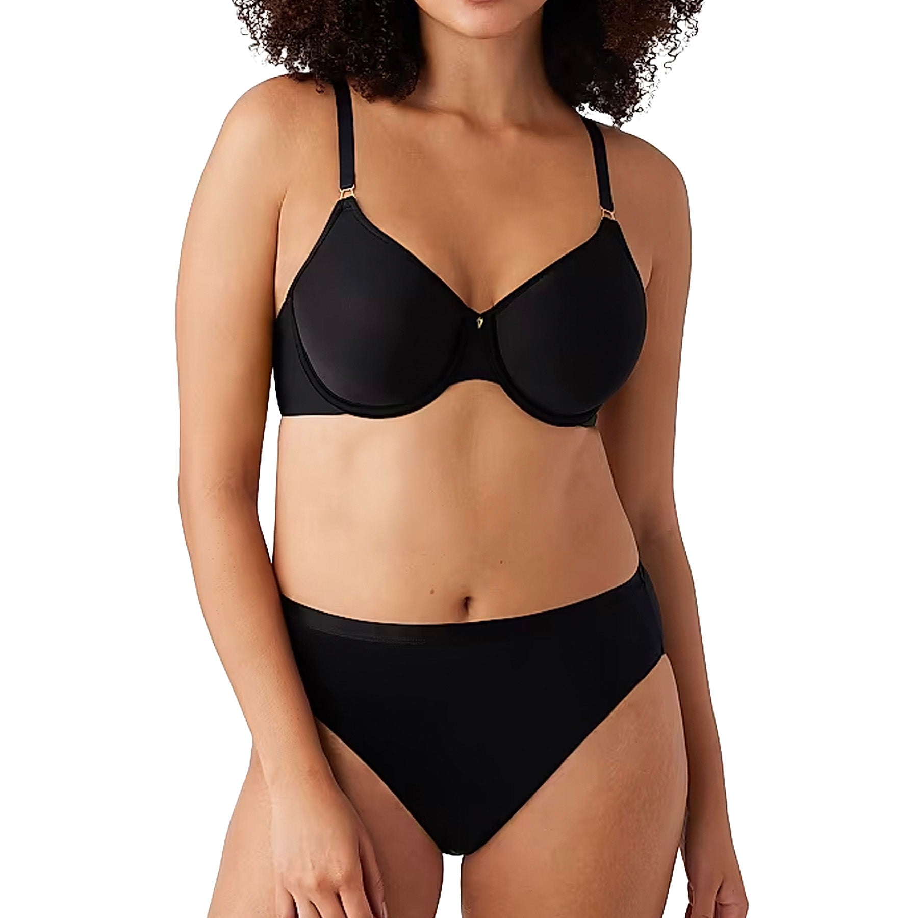 Wacoal Simply Done Wire Free T-Shirt Bra 856393 Black Set