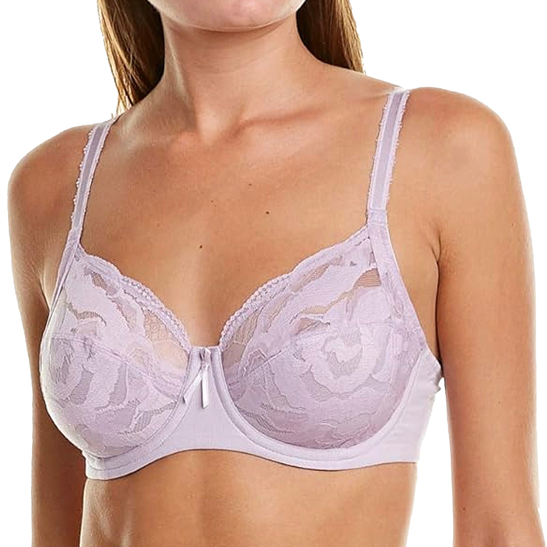 Wacoal Top Tier Underwire Bra 855223 Lavender Frost Front