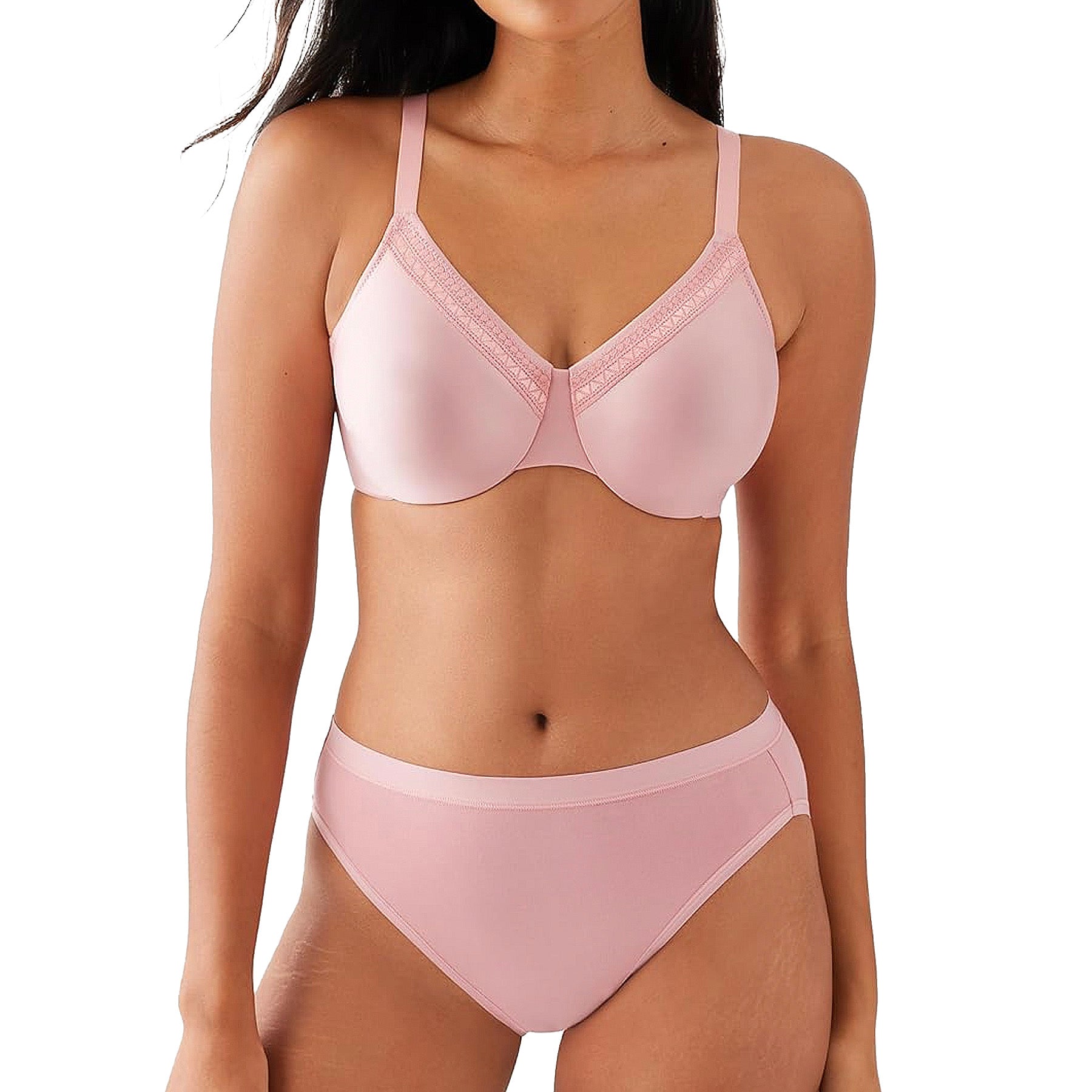 Wacoal Perfect Primer Full Figure Underwire Bra 855213 Zephyr Pink Set