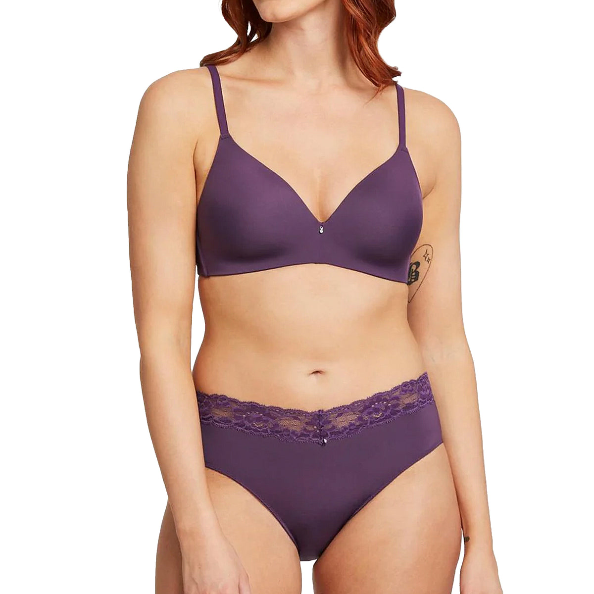 Montelle Wire Free T-Shirt Bra 9317 Pinot Set