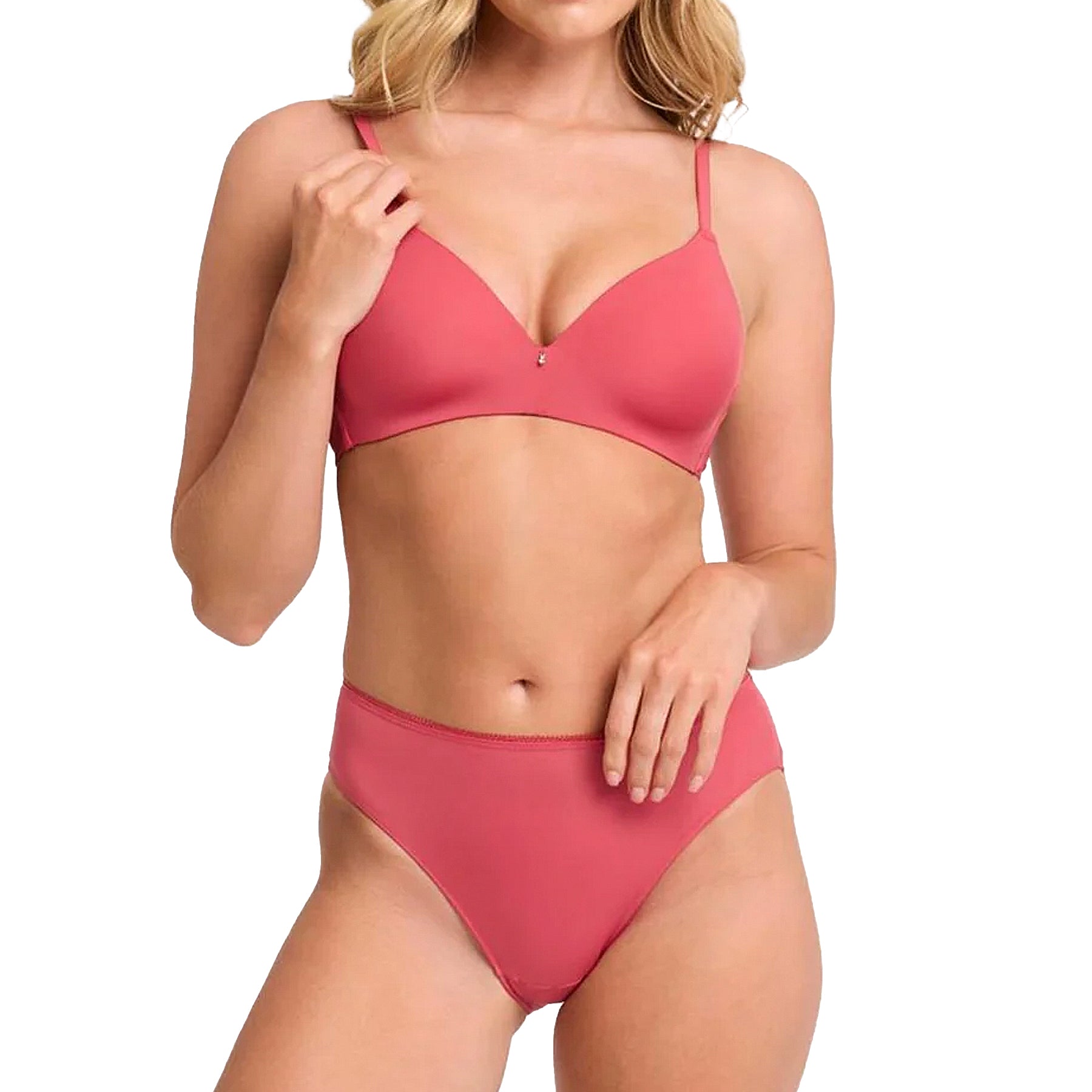 Montelle Wire Free T-Shirt Bra 9317 Spiced Coral Set