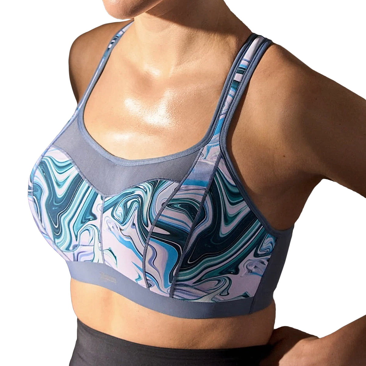 Panache Wired Sports Racer Back Bra 5021R Marble Front