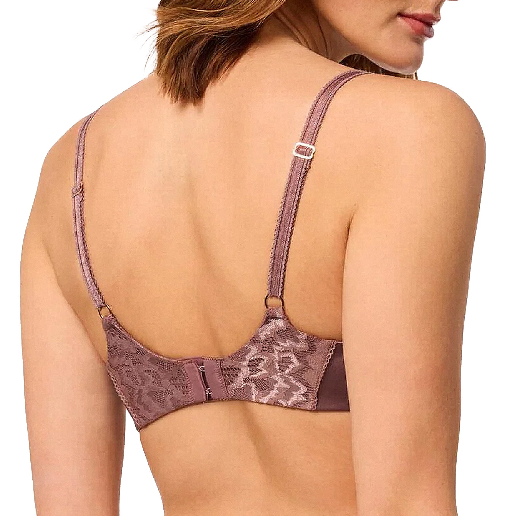 Montelle Flirt Demi Lace Bra 9705 Woodrose Back