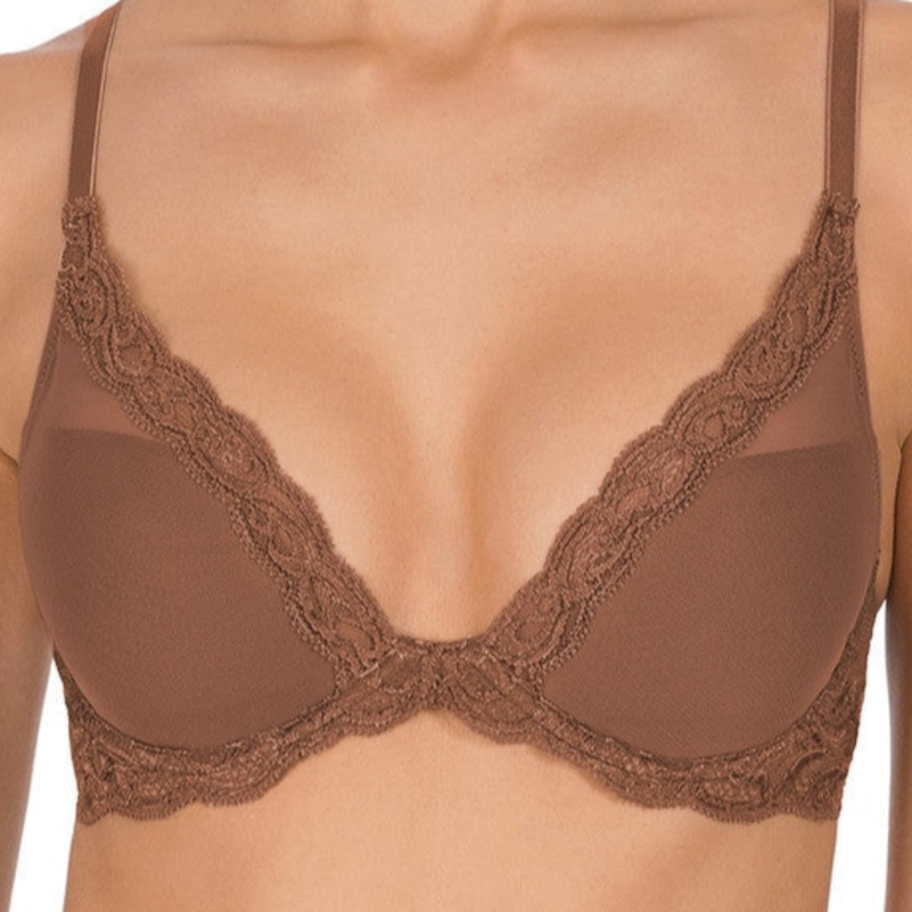 Natori Feathers Contour Plunge Bra 730023 - Cinnamon