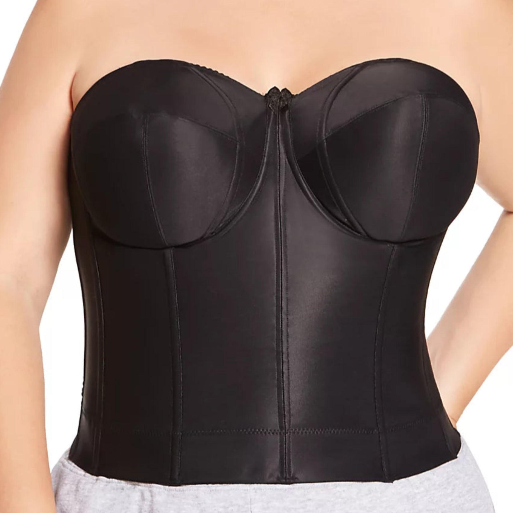 Elila Molded Strapless Longline Bra 6721 - Black