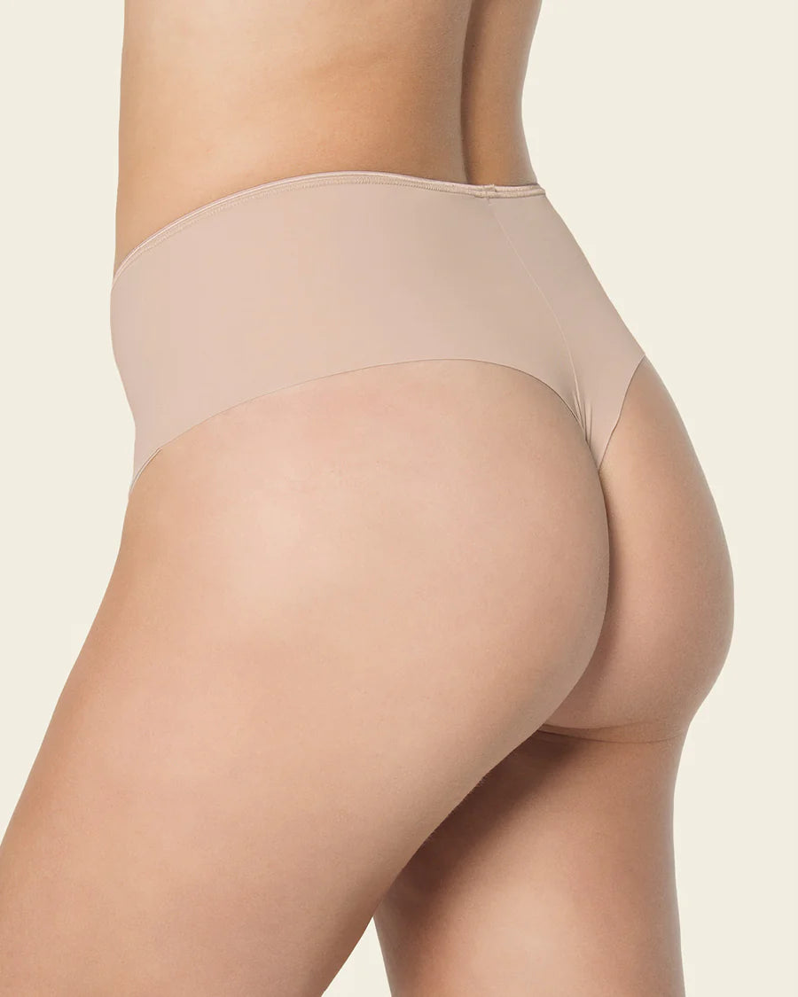 Leonisa High-Waisted Invisible Microfiber Thong Panty 092066 - Nude