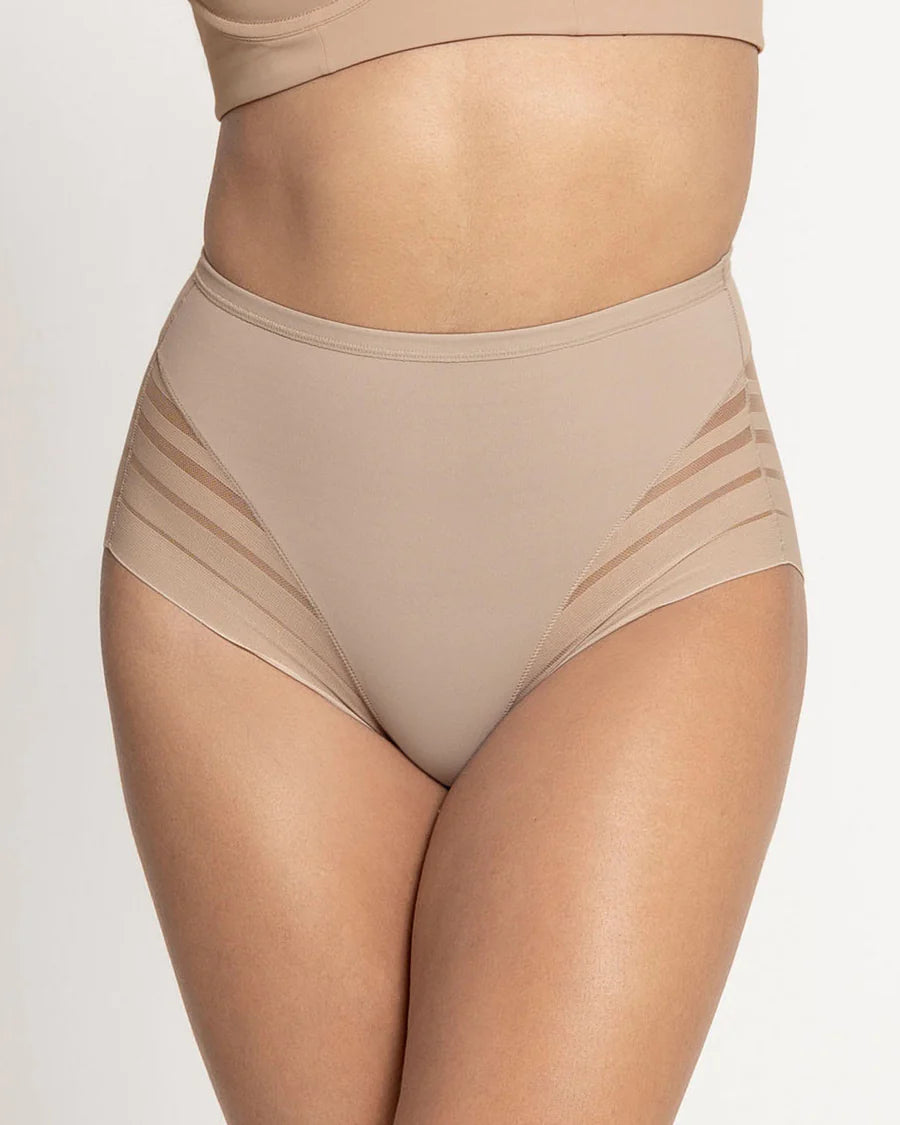 Leonisa Lace Stripe Undetectable Classic Shaper Panty 012903 - Nude