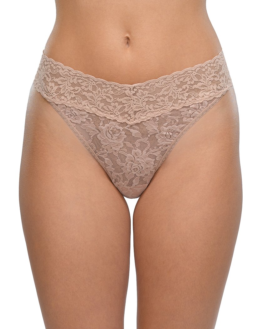 Hanky Panky Signature Lace Original Rise Thong 4811P - Taupe