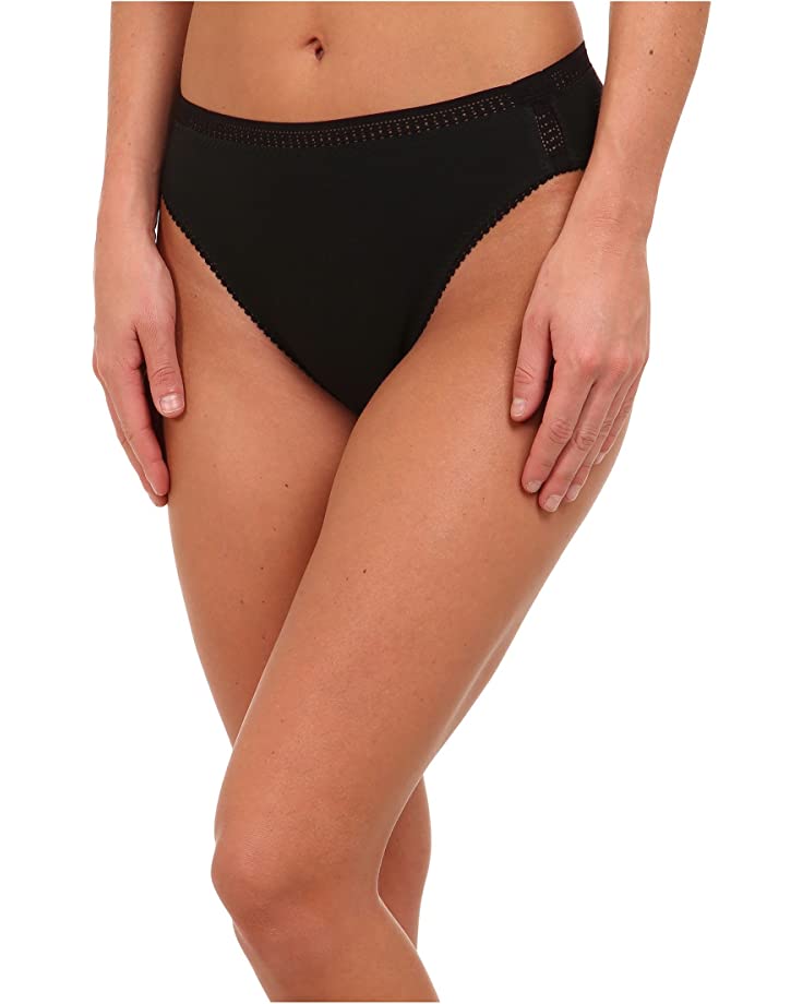 OnGossamer Cabana Cotton Hi-Cut Brief - Black