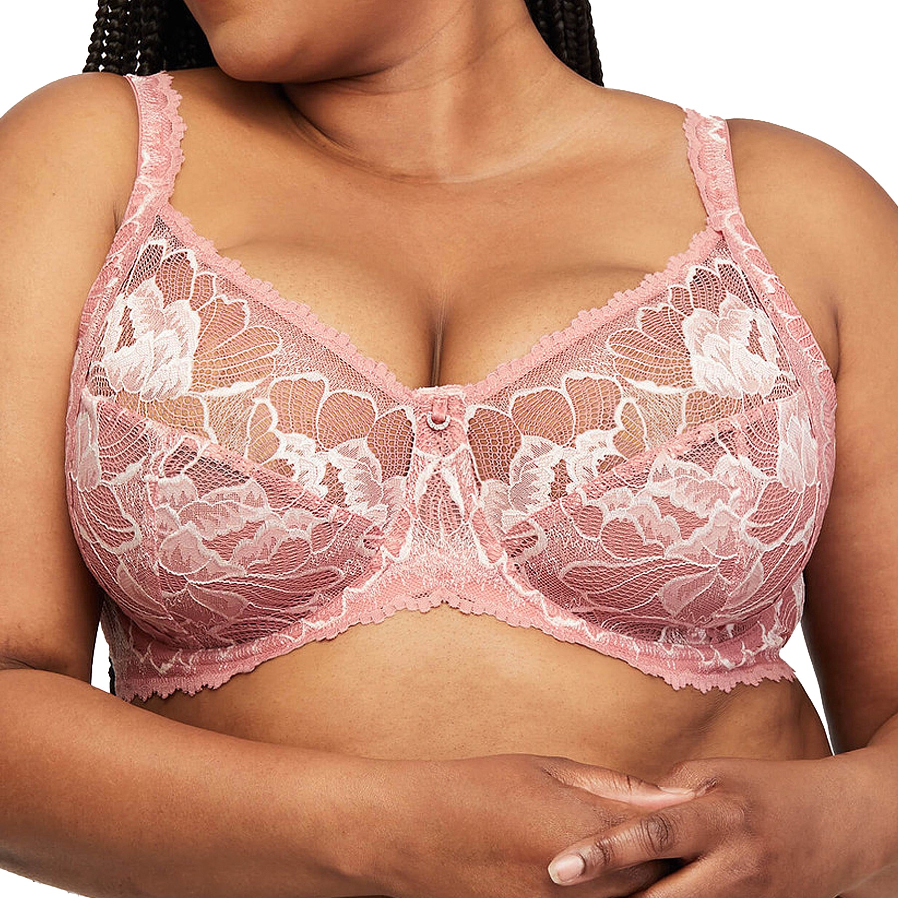 Montelle Blushing Muse Full Cup Lace Bra 9475 Rose Clay Blush Front