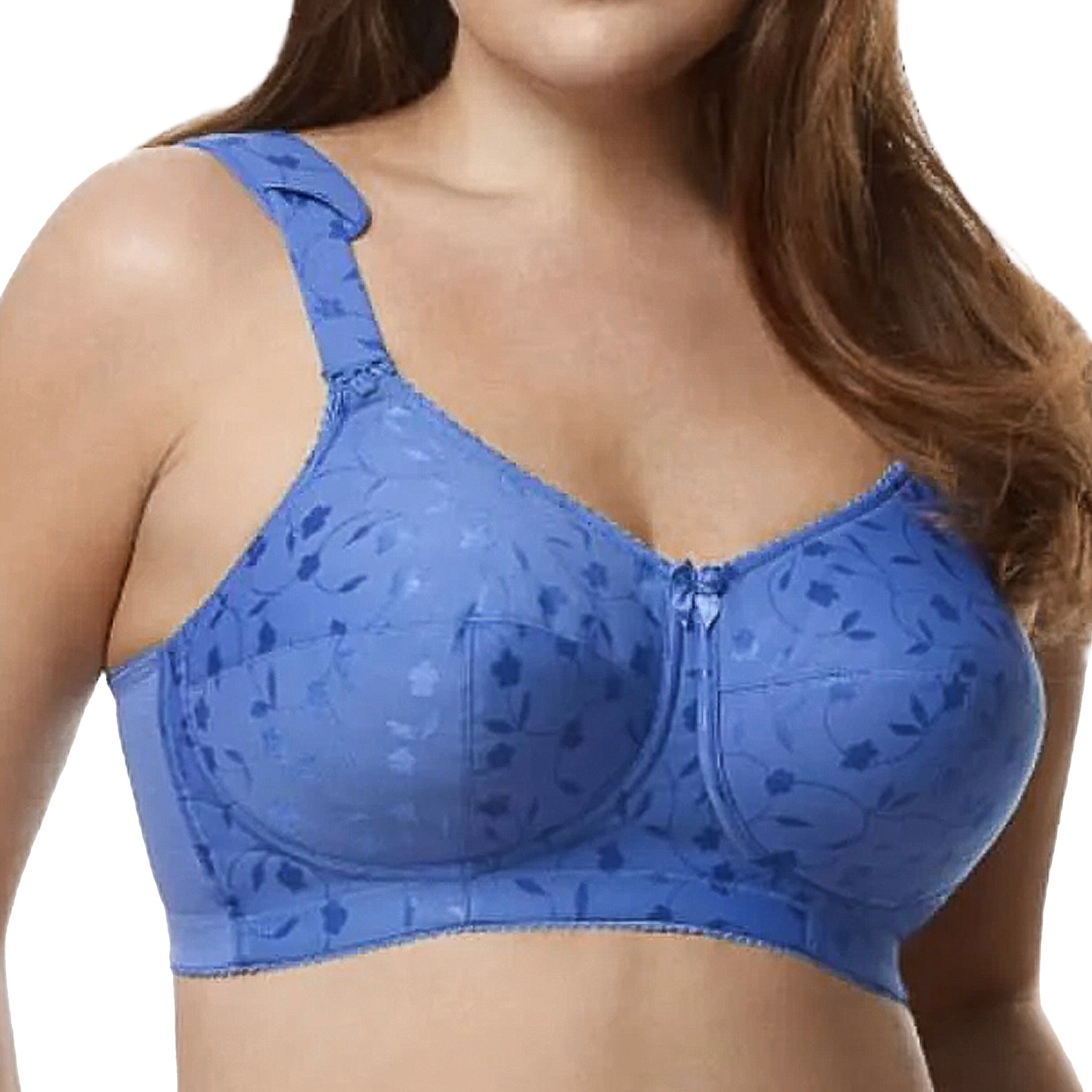Elila Jacquard Soft Cup Bra 1305 Cobalt Blue Front