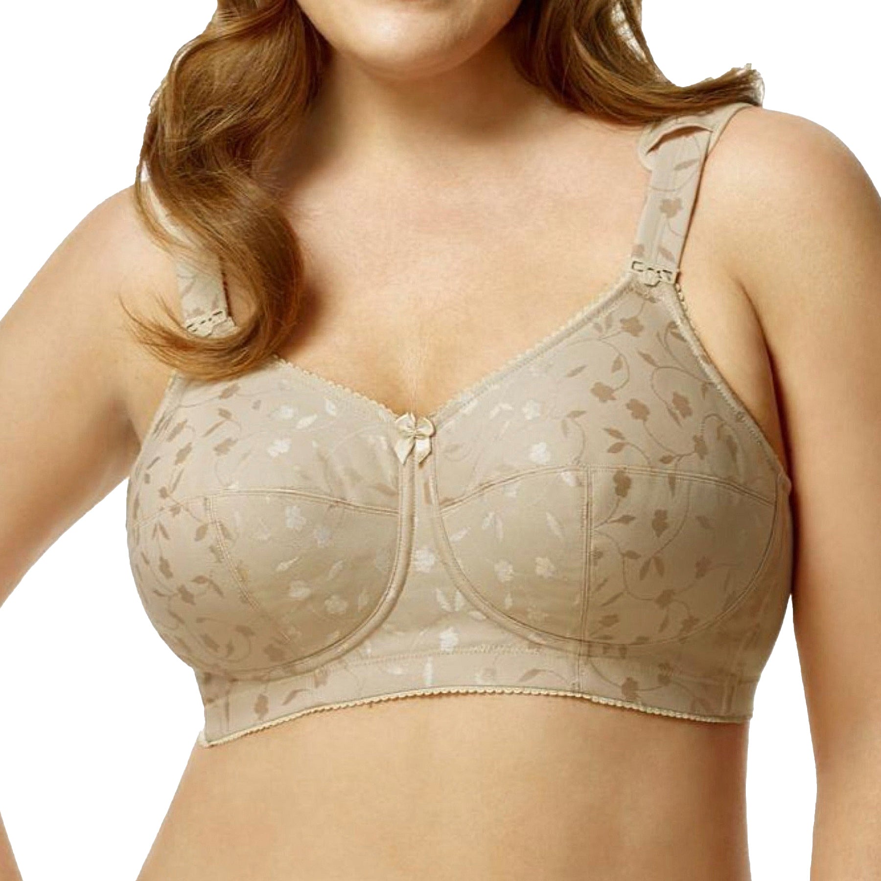 Elila Jacquard Soft Cup Bra 1305 Nude Front