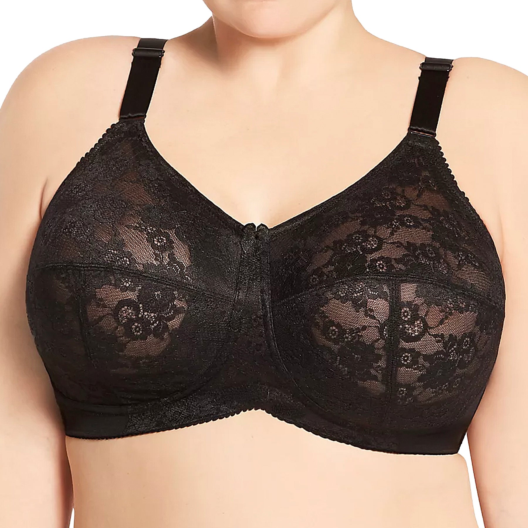 Elila Lace Soft Cup Bra 1303 Black Front