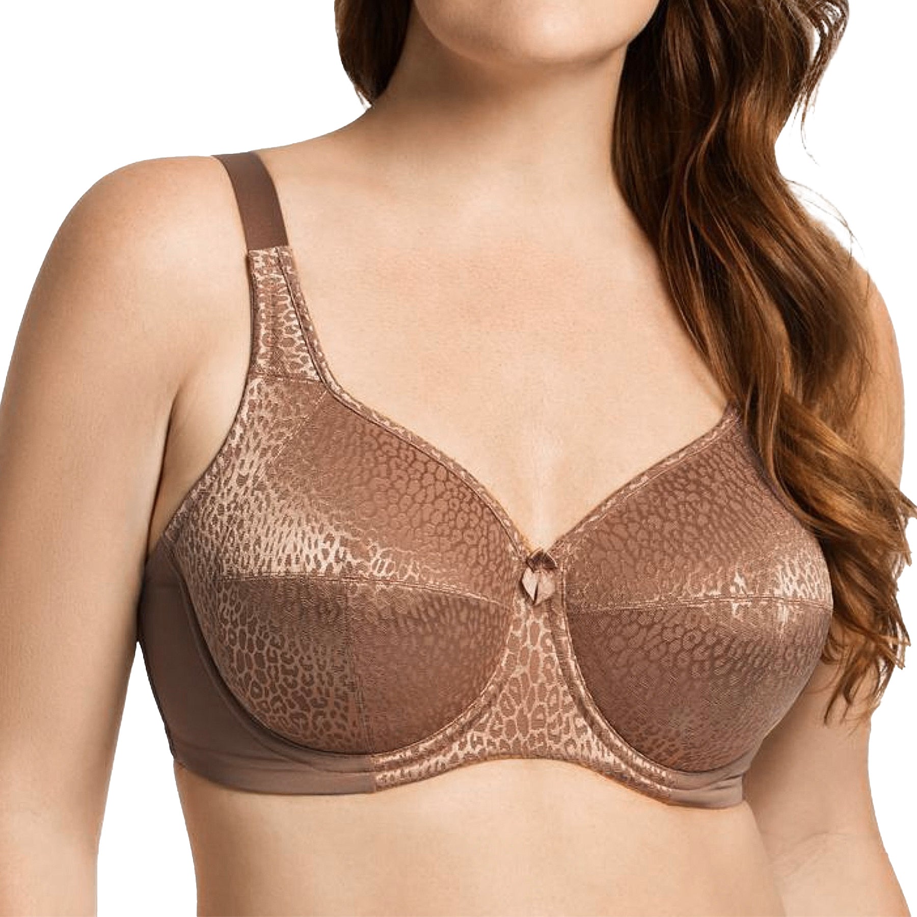 Elila Leopard Lace Underwire Bra 2211 Mocha Front