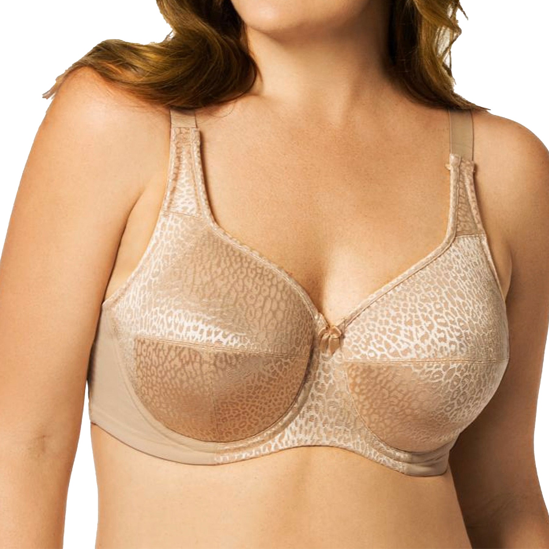 Elila Leopard Lace Underwire Bra 2211 Nude Front