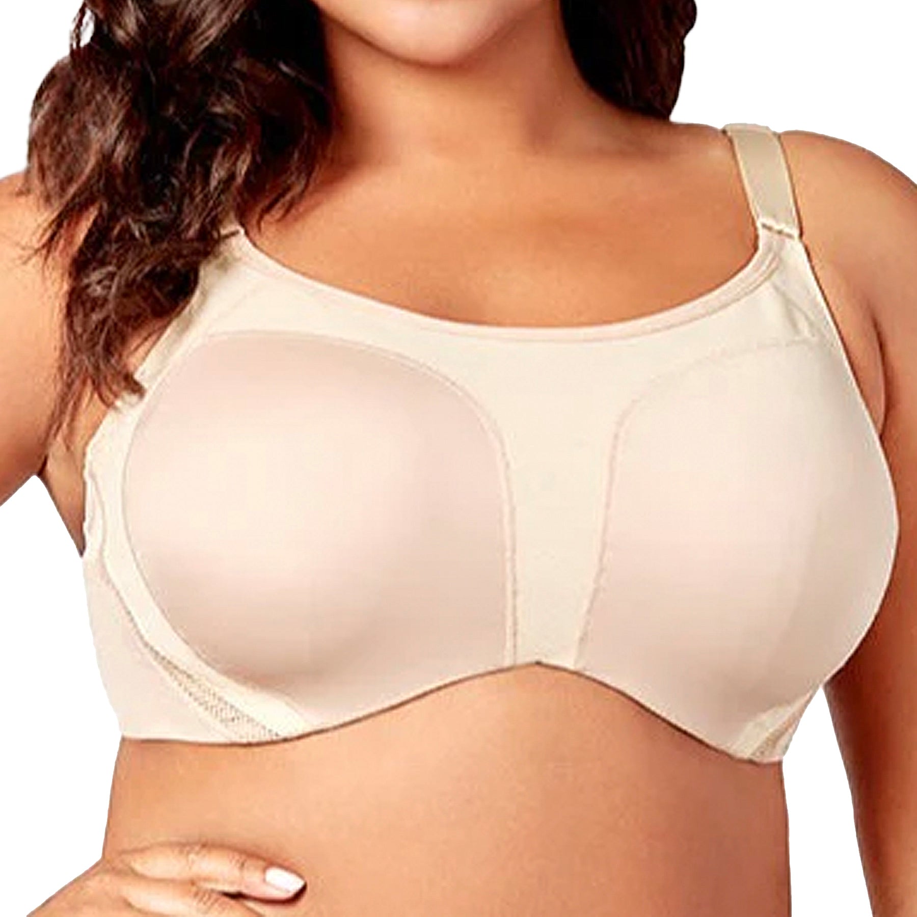 Elila Microfiber Underwire Sports Bra 2511 Nude Front