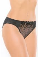 Fit Fully Yours Joyce See-Thru Lace Bikini Bottom U2532 - Black