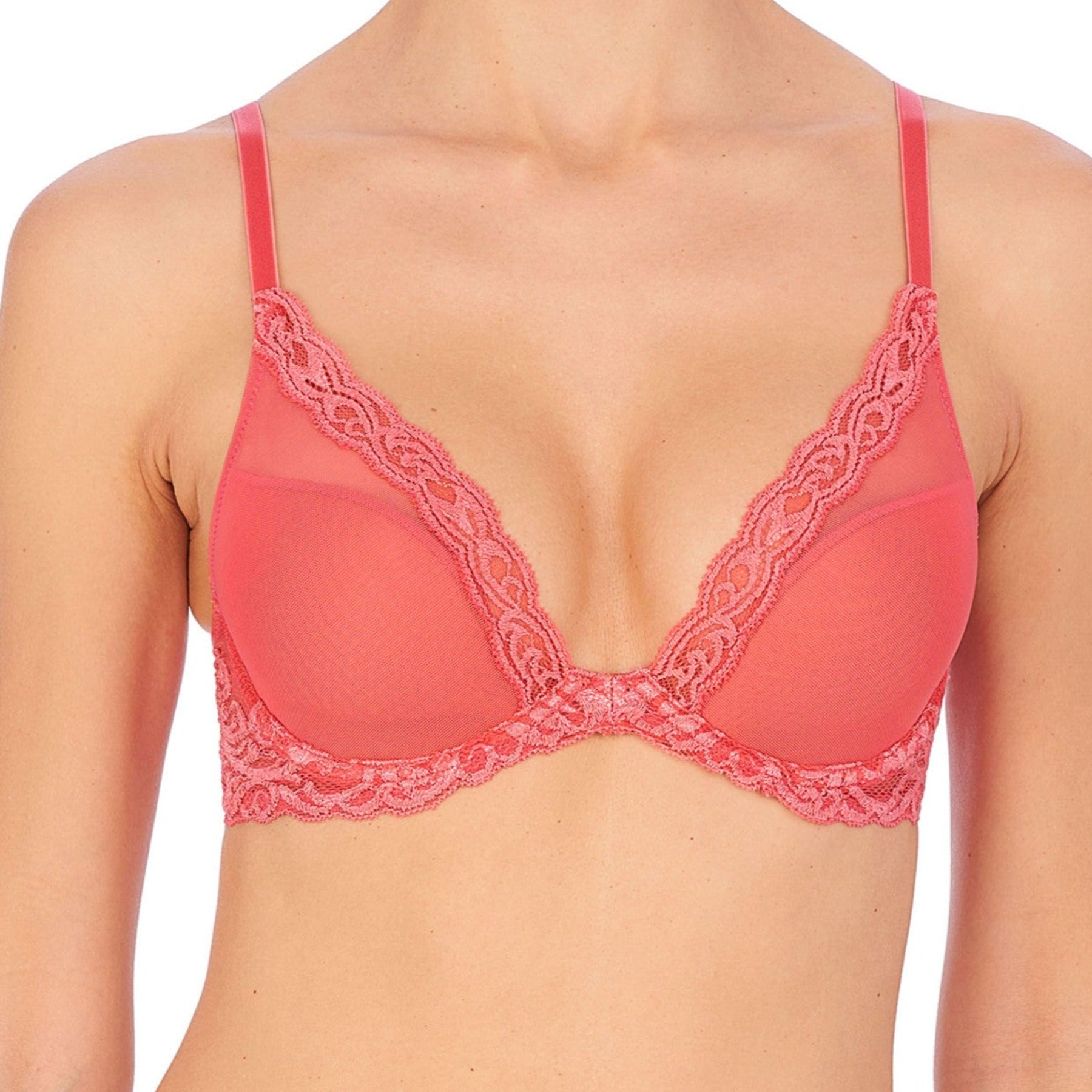 Natori Feathers Contour Plunge Bra 730023 - Damask Pink