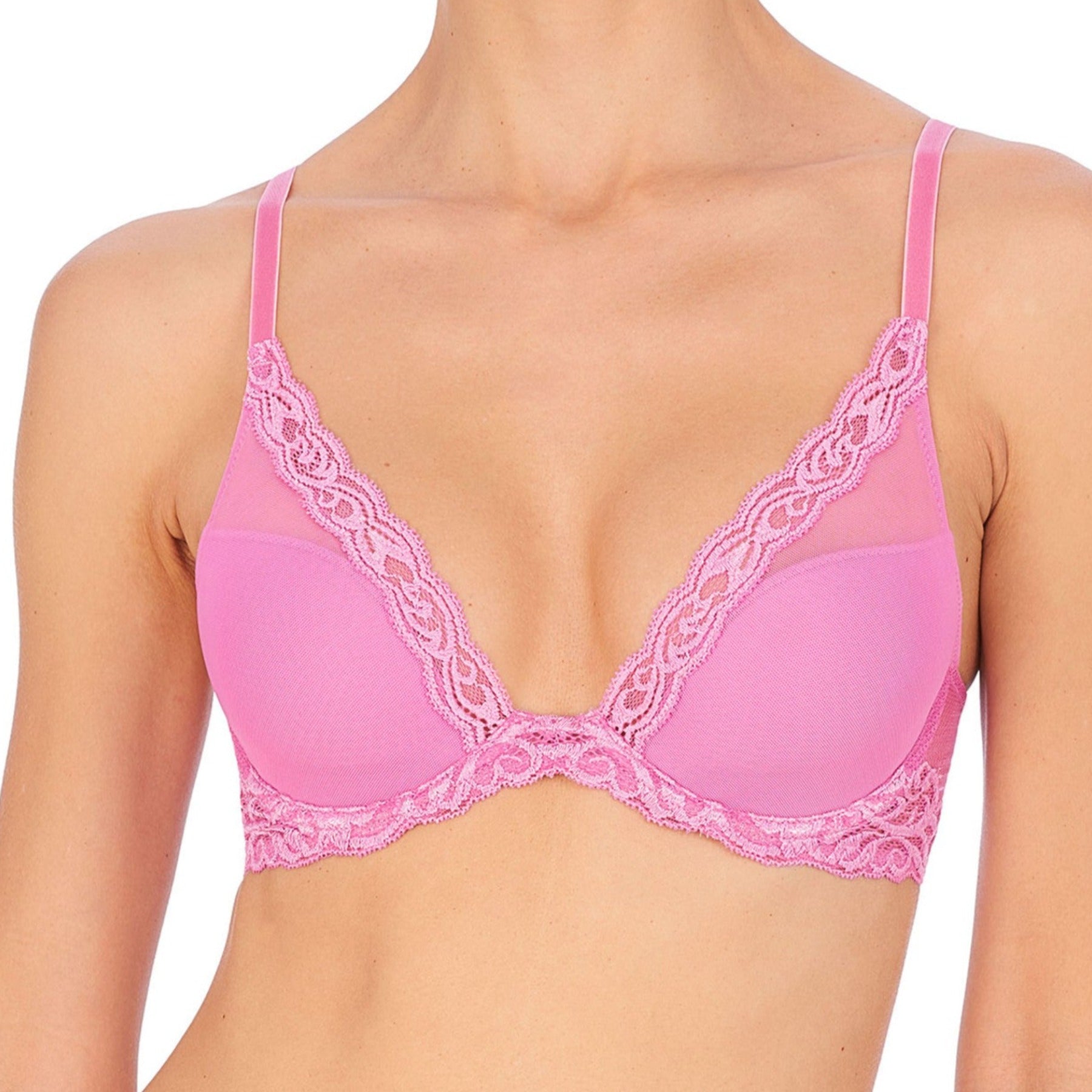 Natori Feathers Contour Plunge Bra 730023 - Violet Quartz