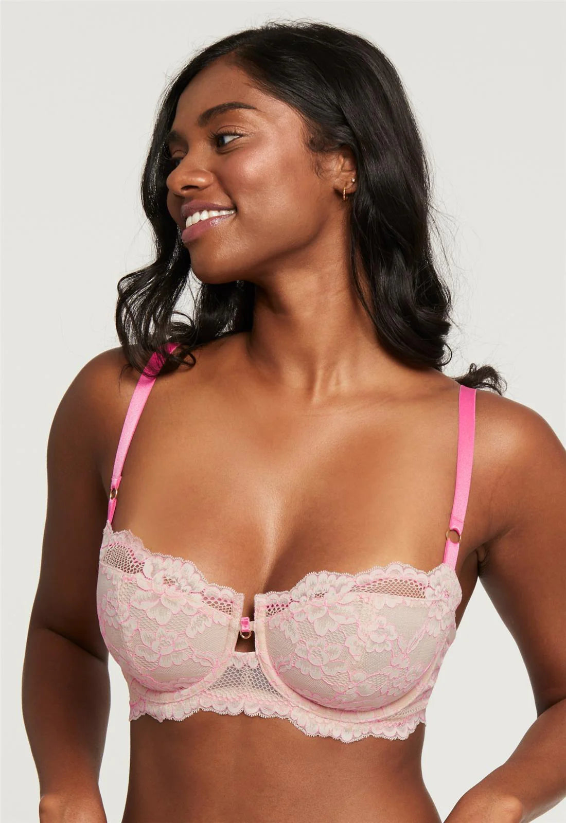 Montelle Pillow Talk Keyhole Balconette Bra 9514 - Pink