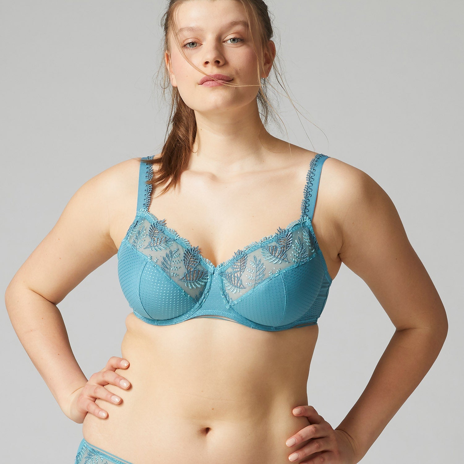 Simone Perele Bloom Full Cup Bra 12Y320 - Green Grey