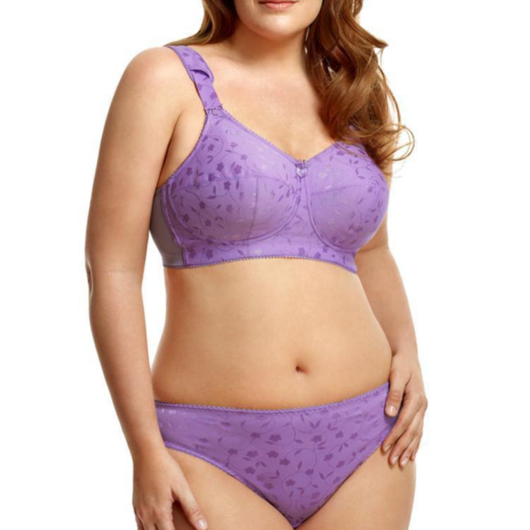 Elila Jacquard Soft Cup Bra 1305 In Lilac 8476