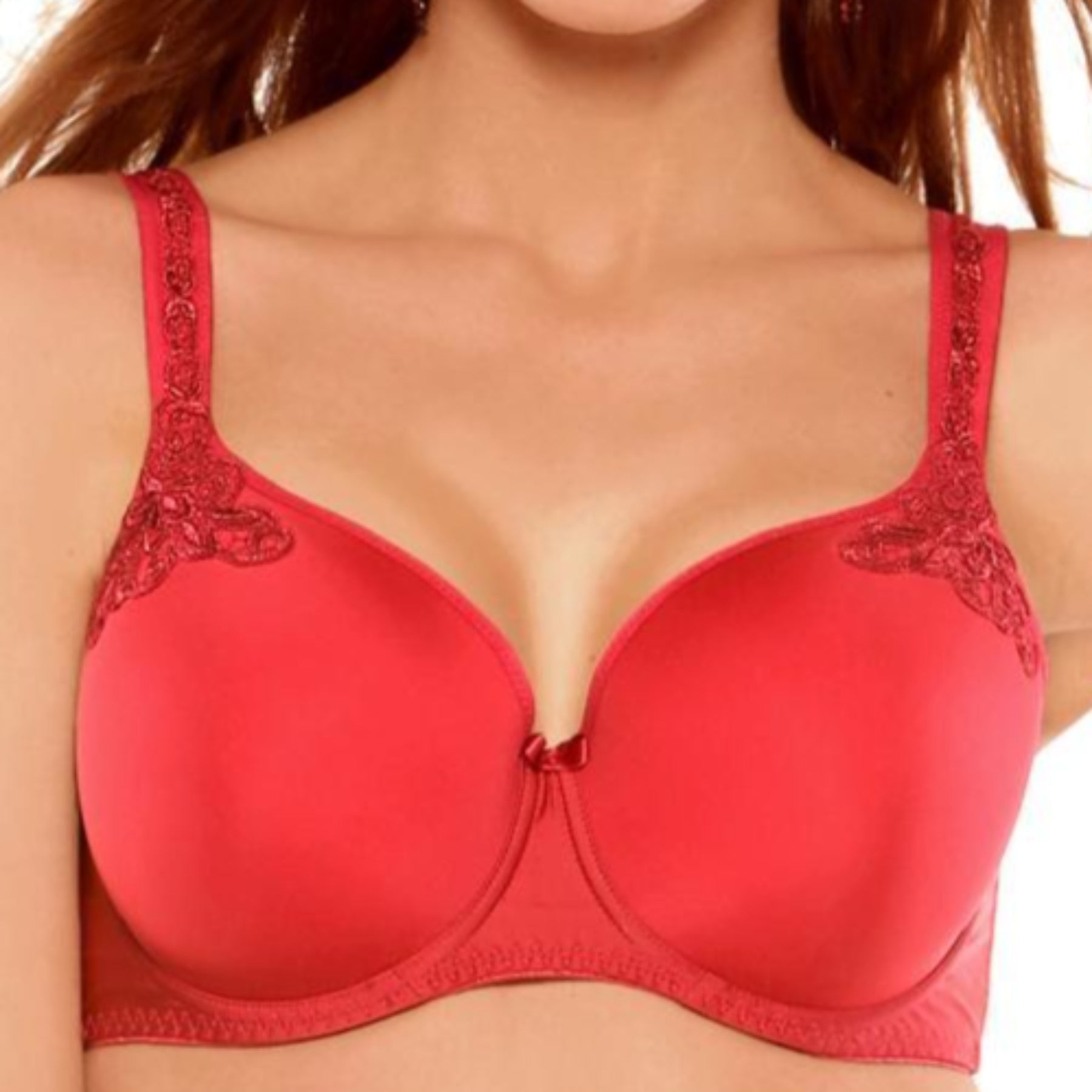 Fit Fully Yours Maxine Moulded Underwire Bra B1012 - Deep Red