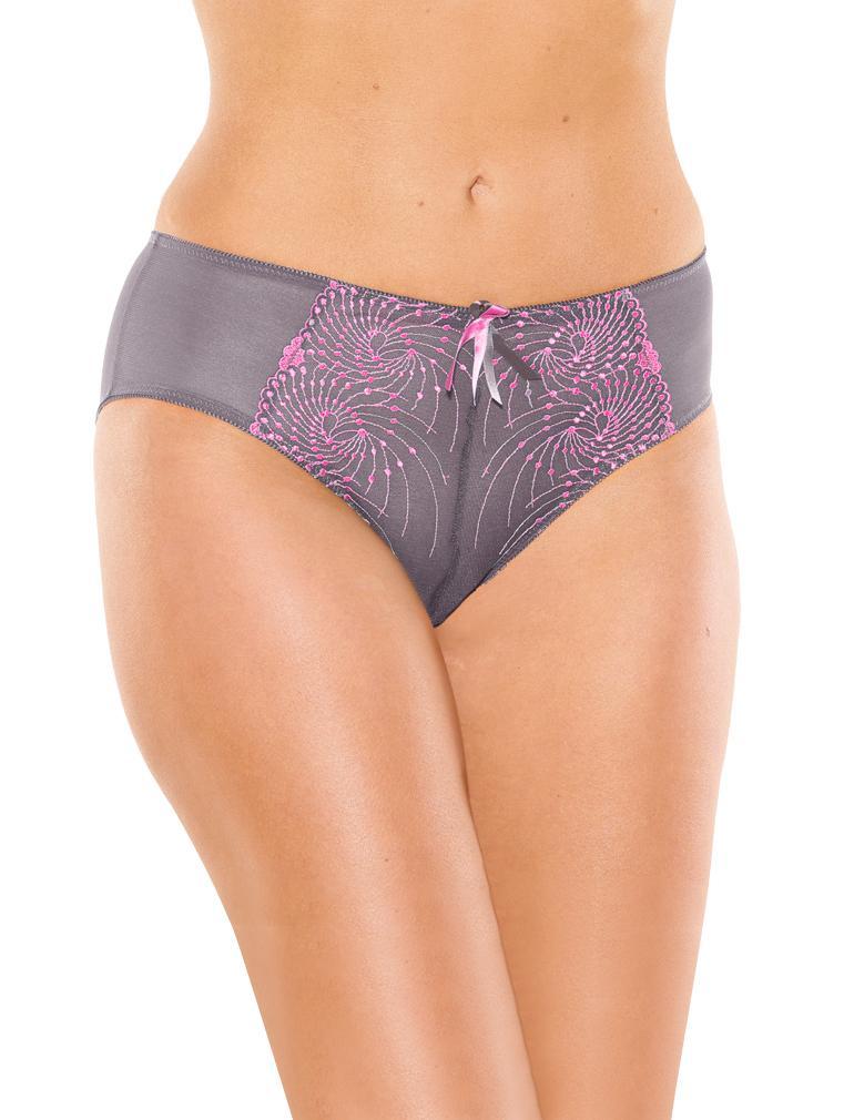Fit Fully Yours Nicole Bikini Bottom U2272 - Graphite/Fuchsia