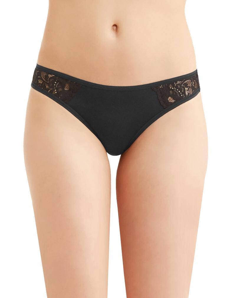Montelle Intimates Lace Thong 9388 - Black