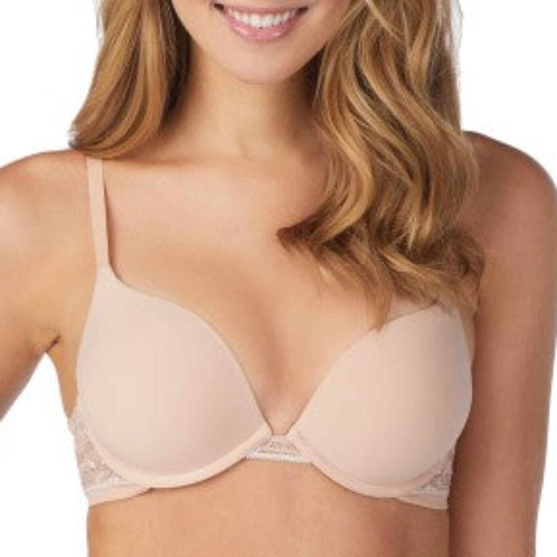 OnGossamer Sleek Micro Push Up Bra With Lace G9200 - Champagne